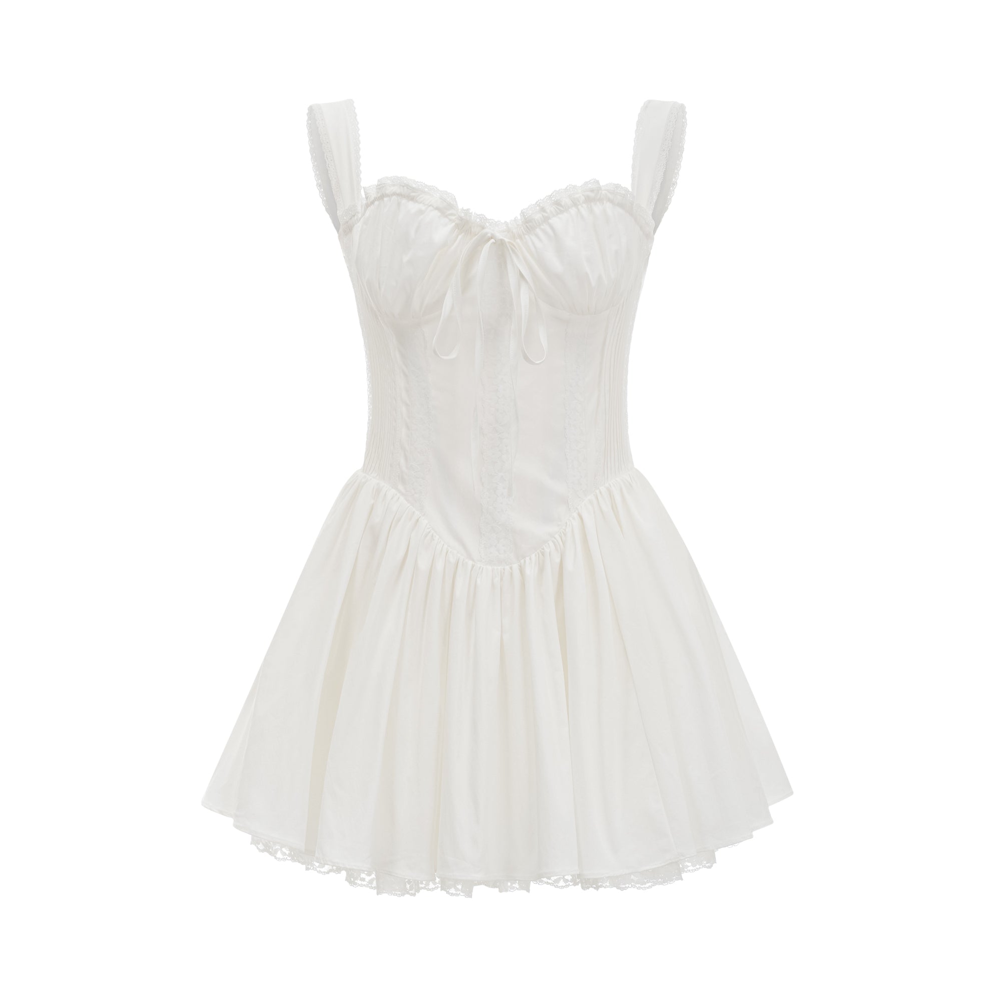 Camille white corset mini dress