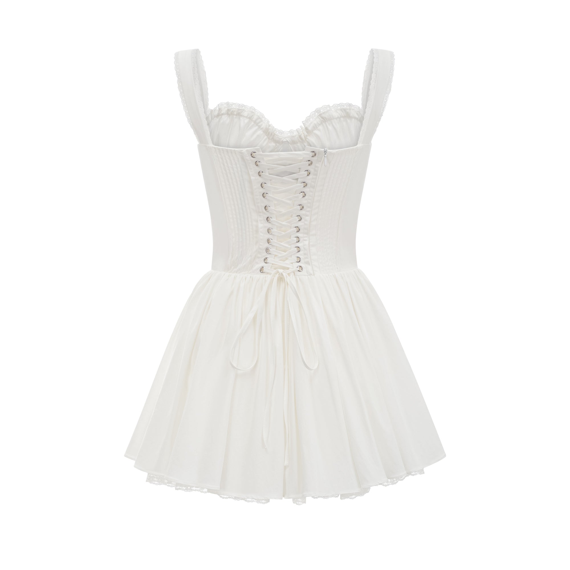 Camille white corset mini dress