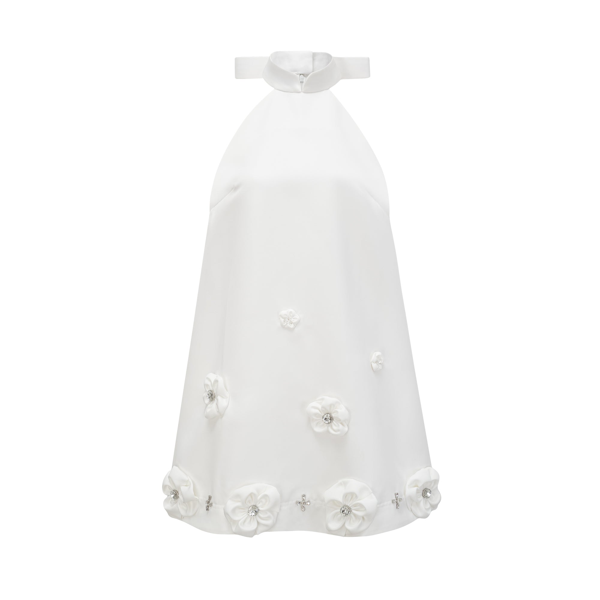 Aubrie faux-flower embellished dress