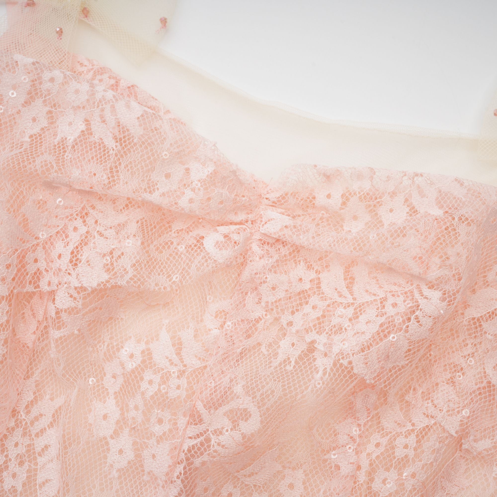 Safran pink lace mini dress