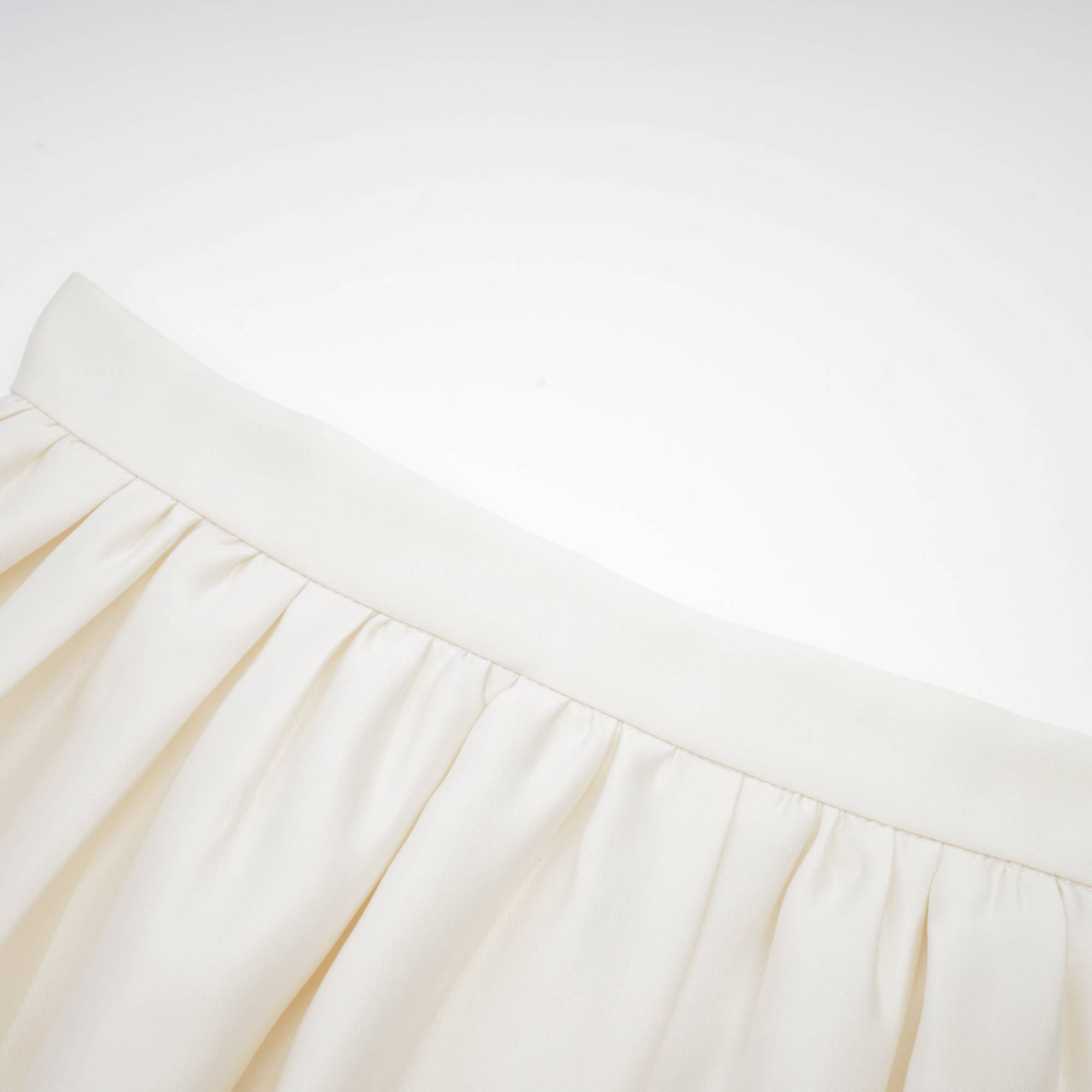 Virginie white flared-hem skirt