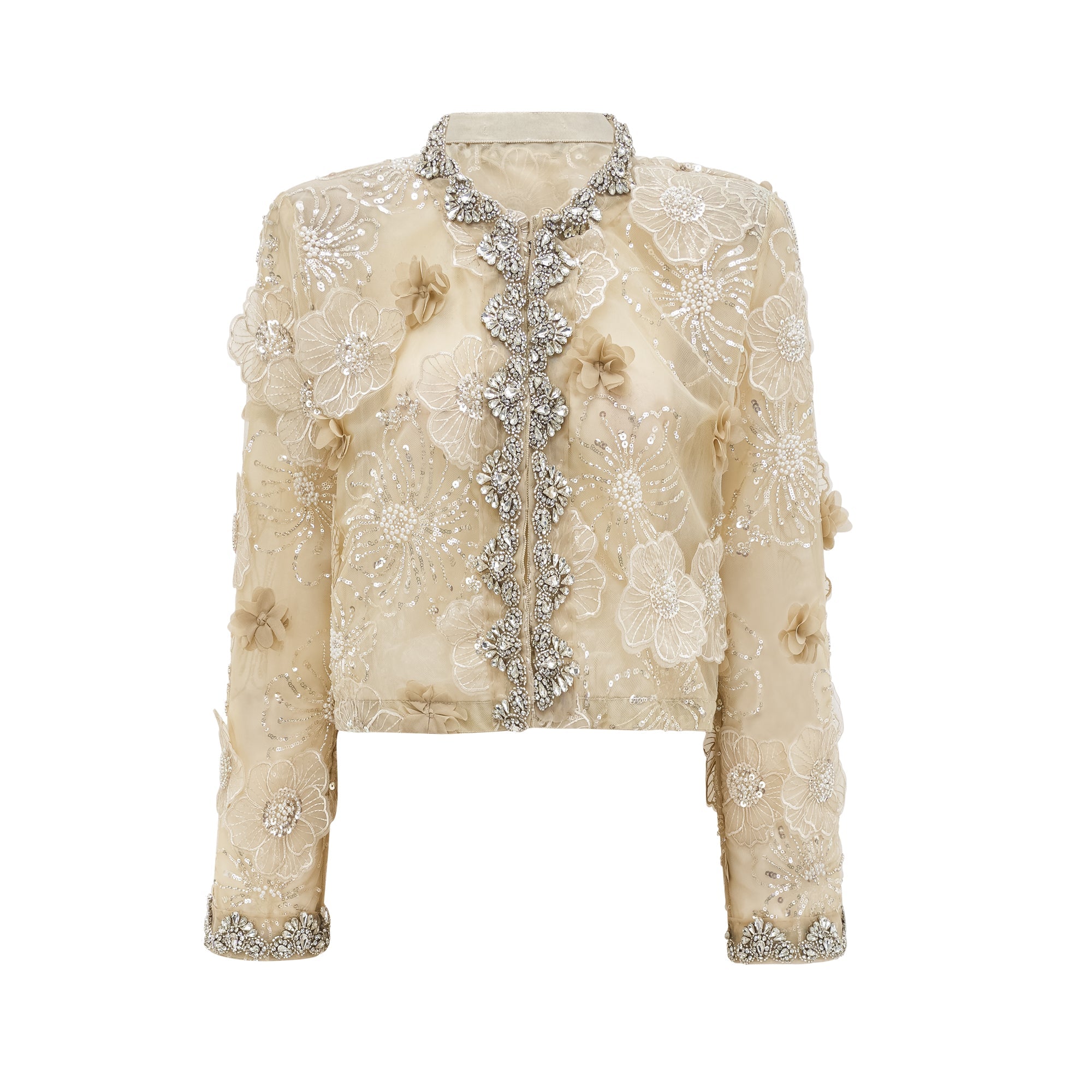Liane embellished semi-sheer jacket