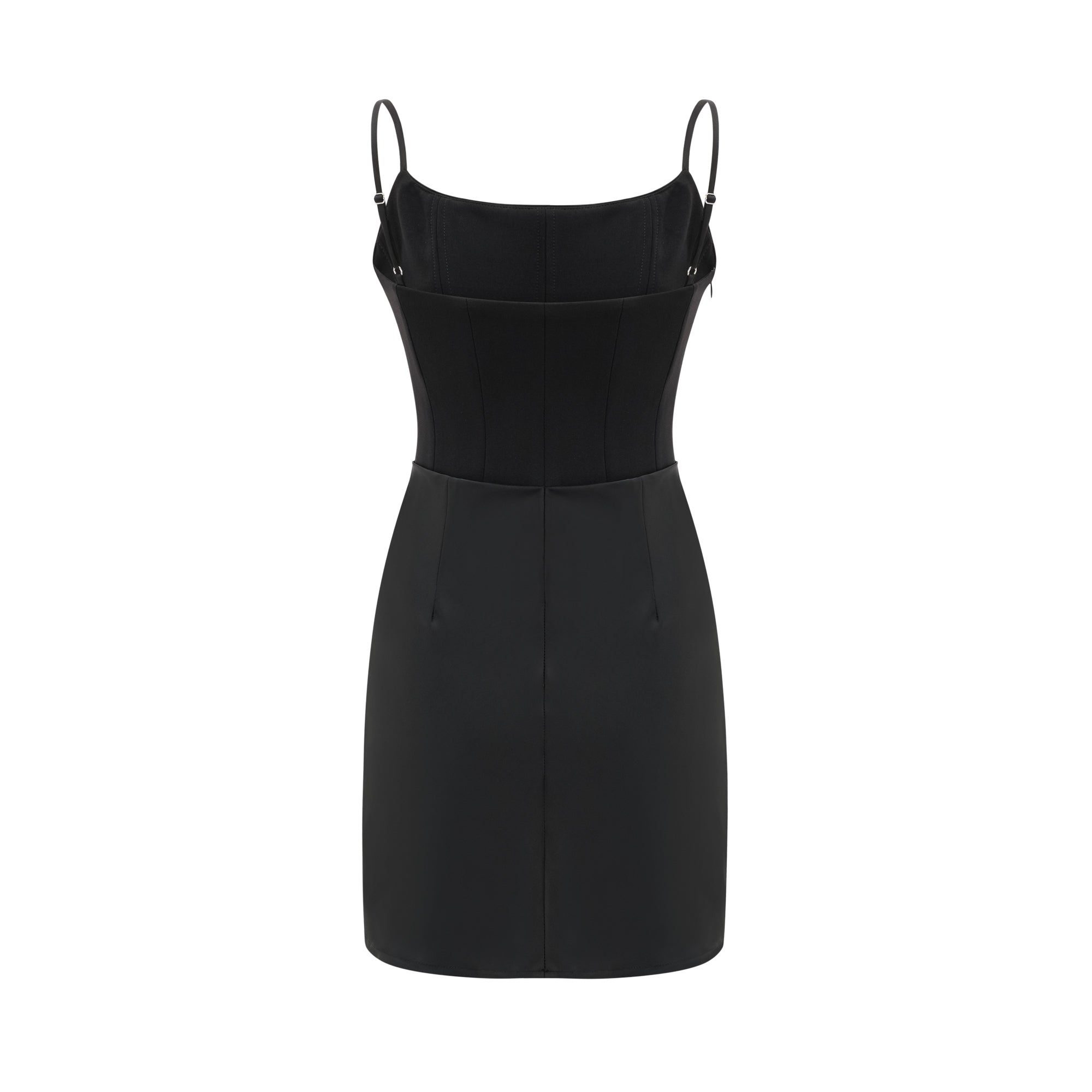 Sylvie black draped mini dress