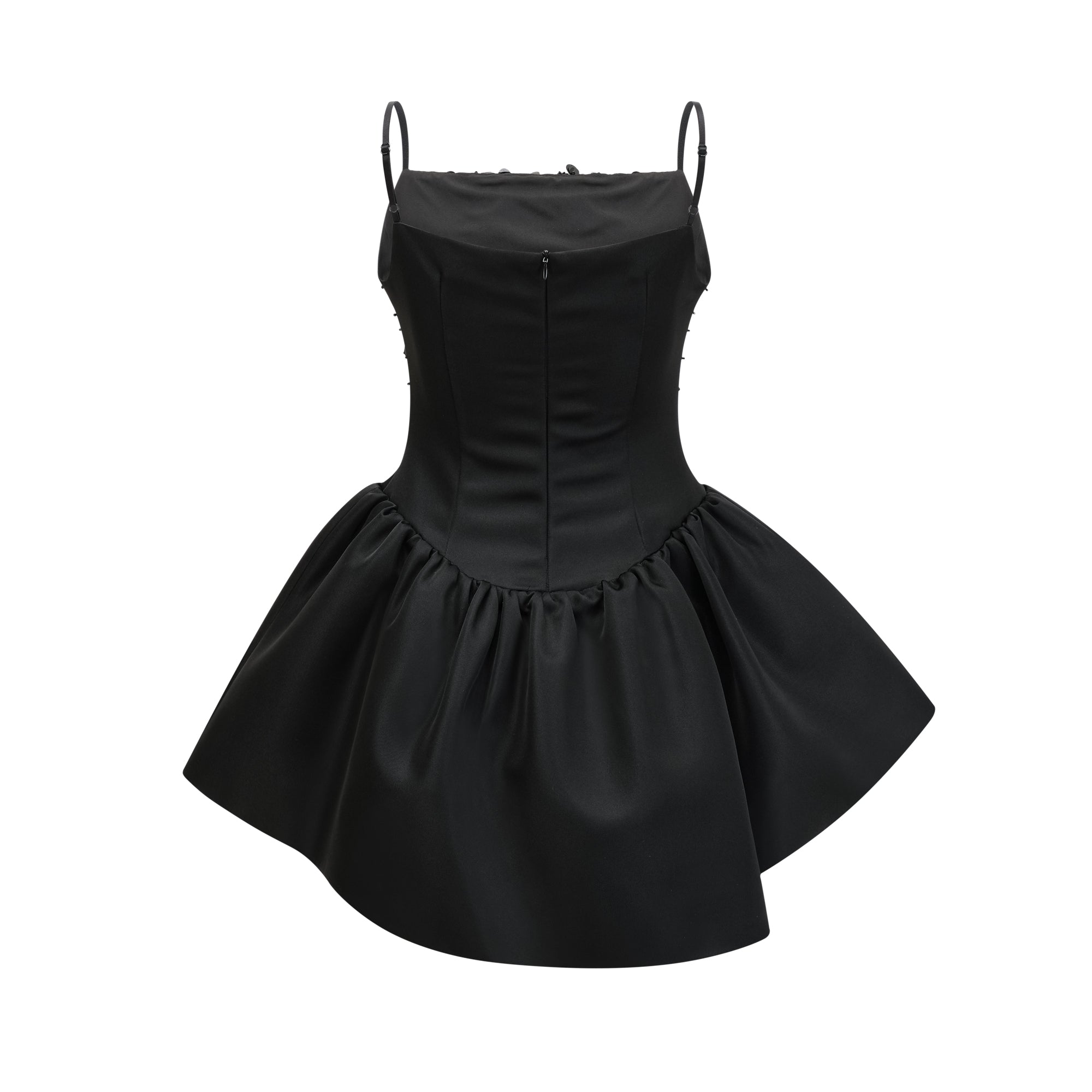 Charlene verziertes asymmetrisches Kleid 