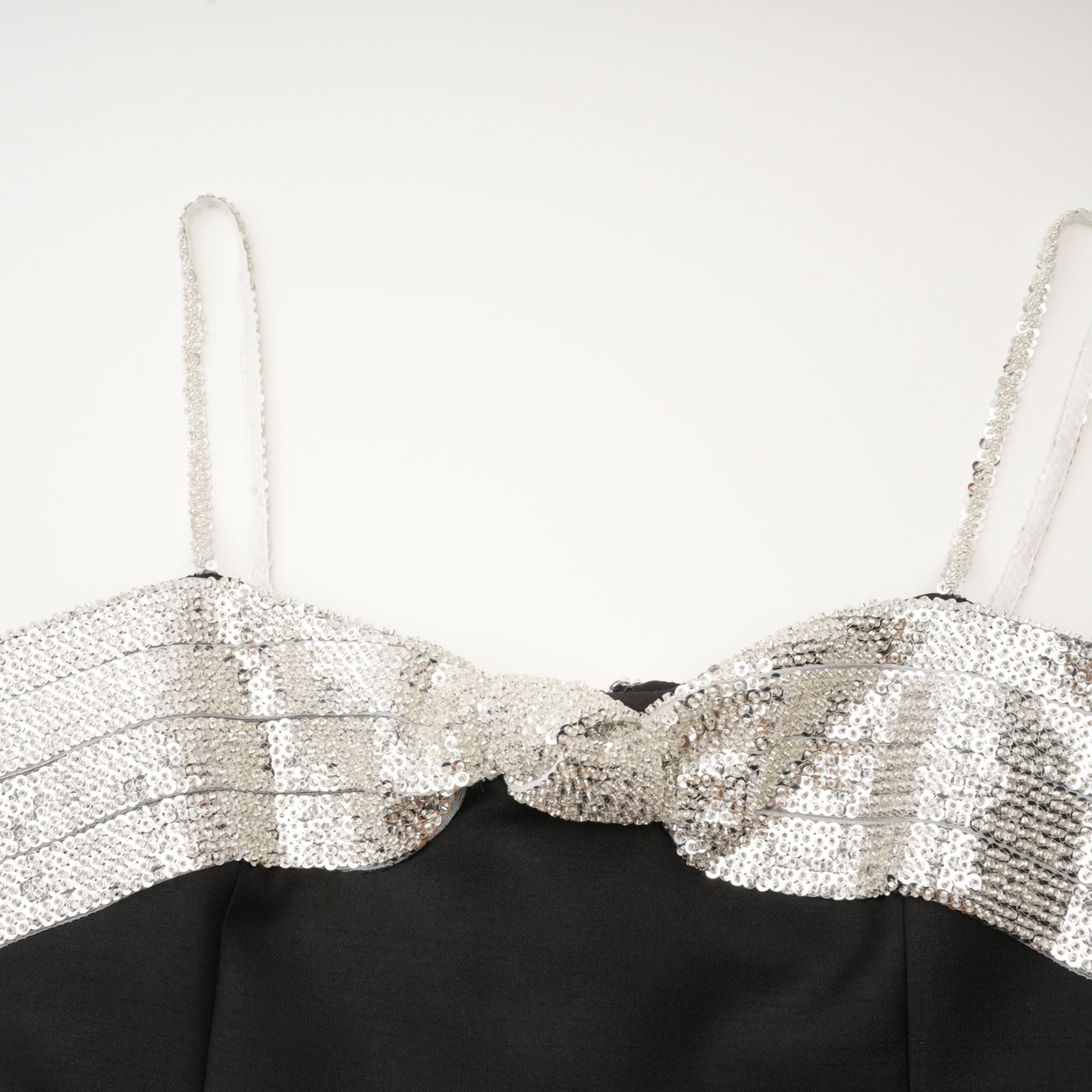 Lourdes bow-detail crystal-embellished dress