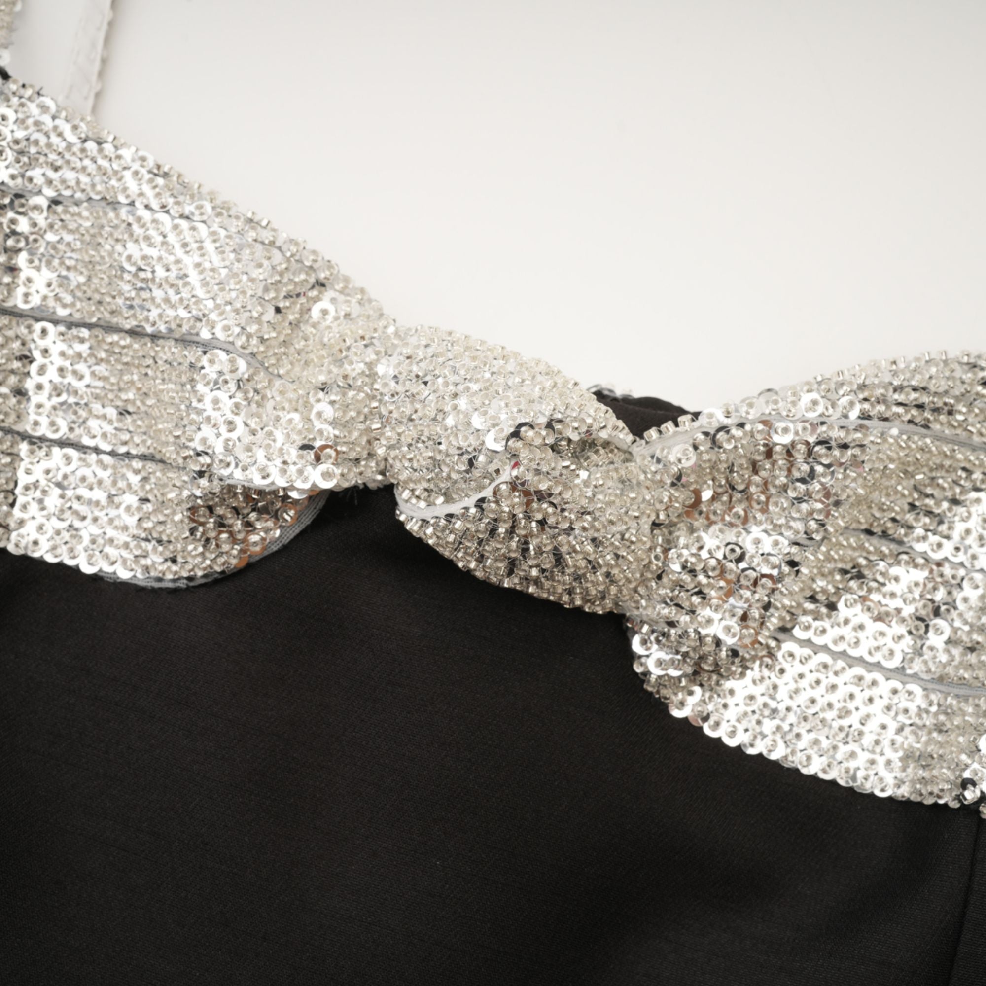 Lourdes bow-detail crystal-embellished dress