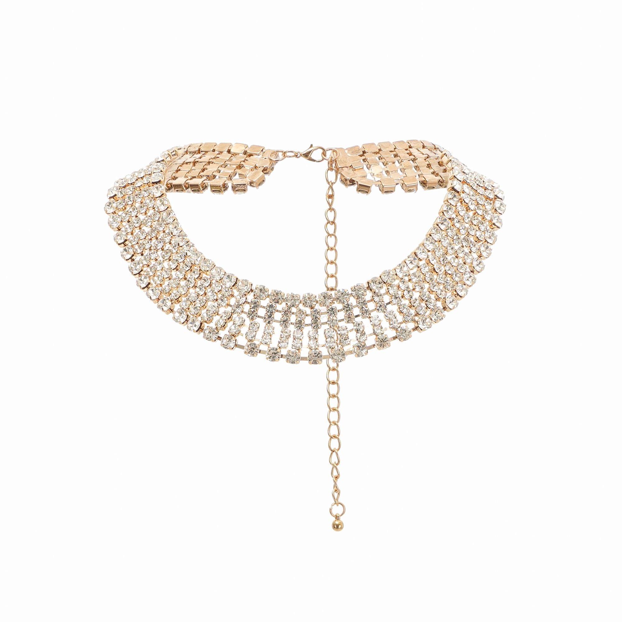 Rosalee crystal layered necklace