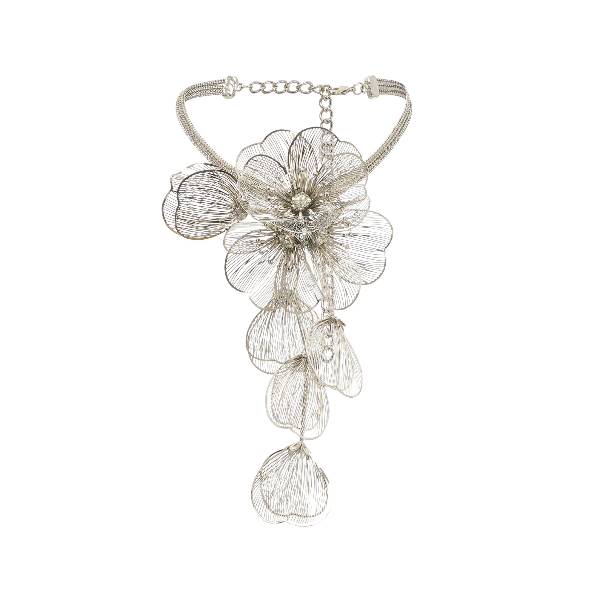 Josefina floral-appliqué necklace