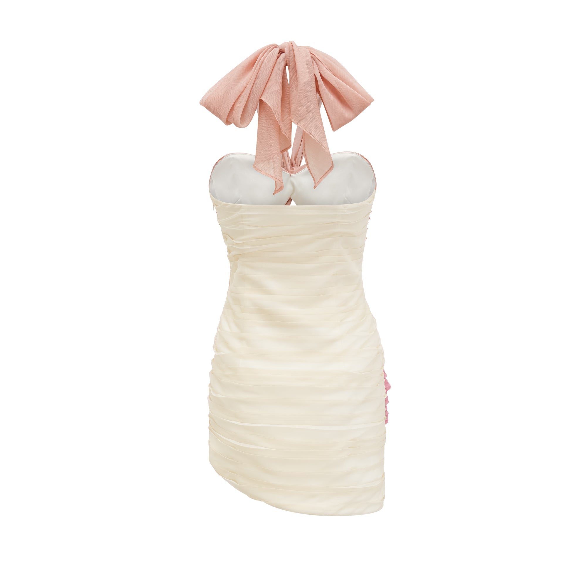 Camille cut-out ruched mini dress