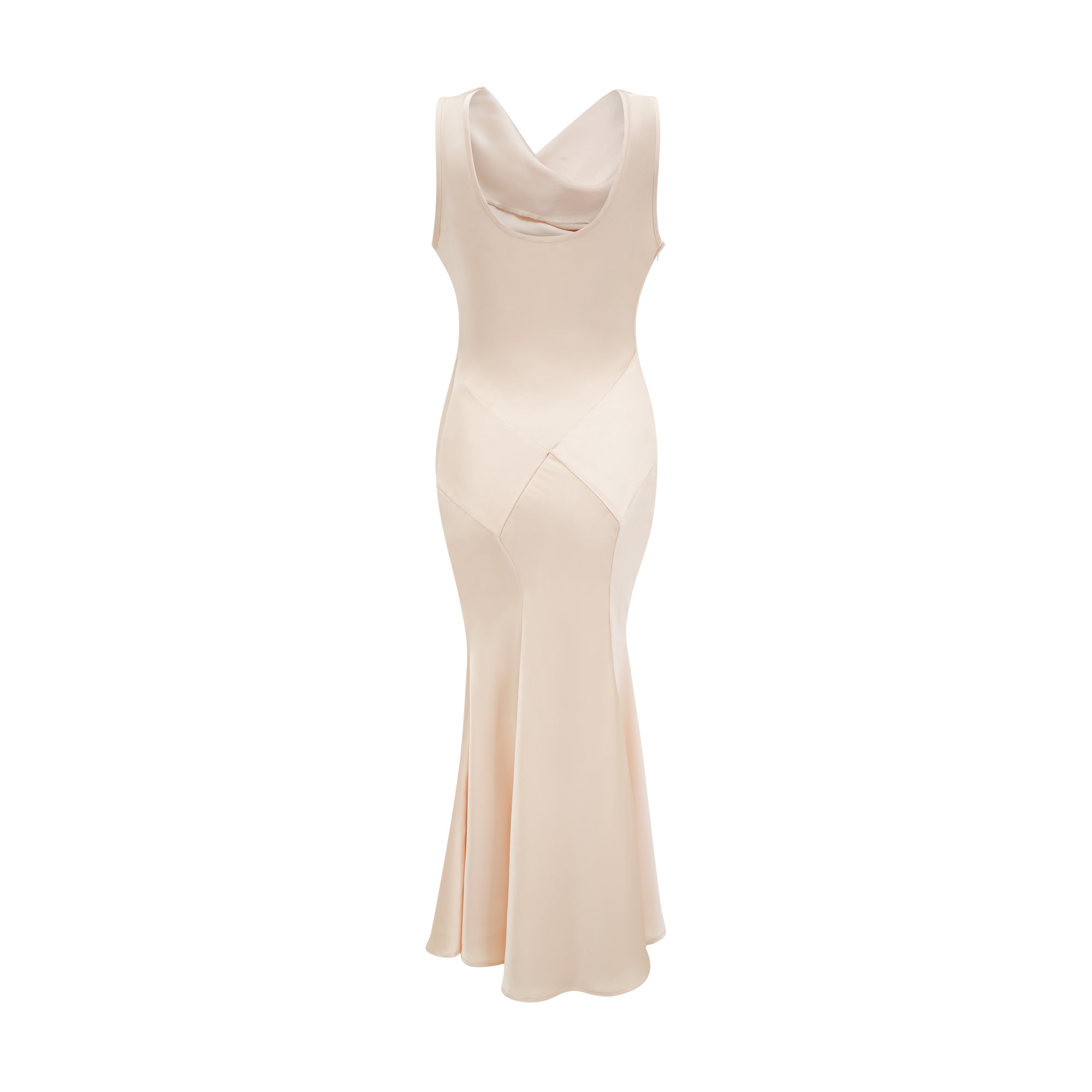 Samaria draped silk-satin gown dress