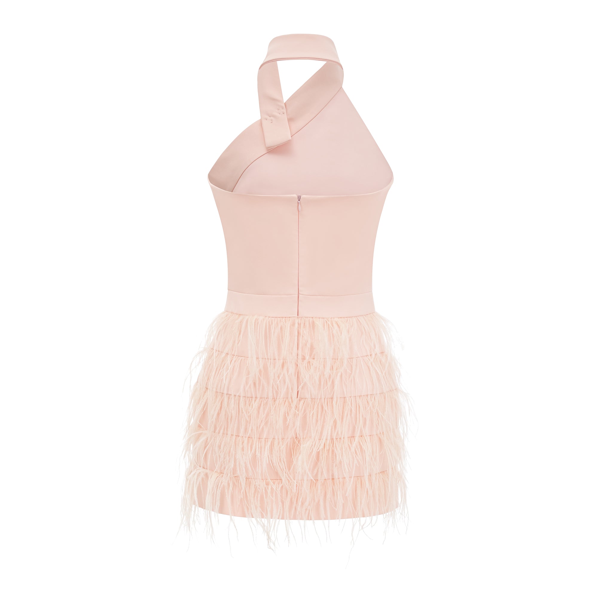 Katarina feather-detail tassel dress