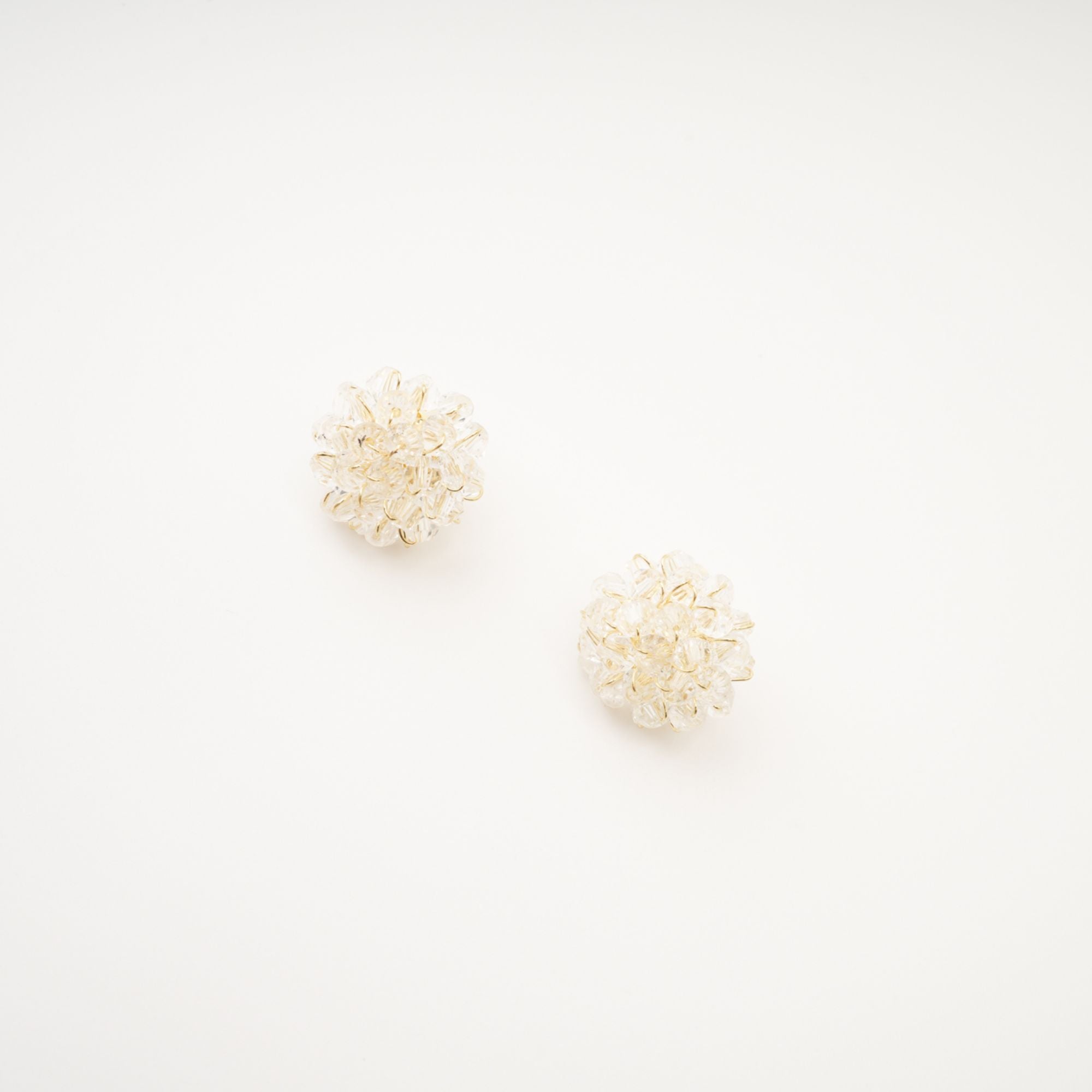 Cora beaded flower stud earrings