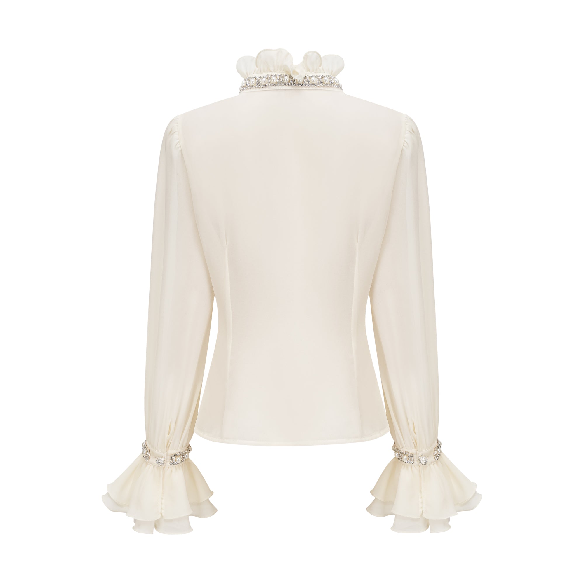 Hélène ruffled embellished shirt