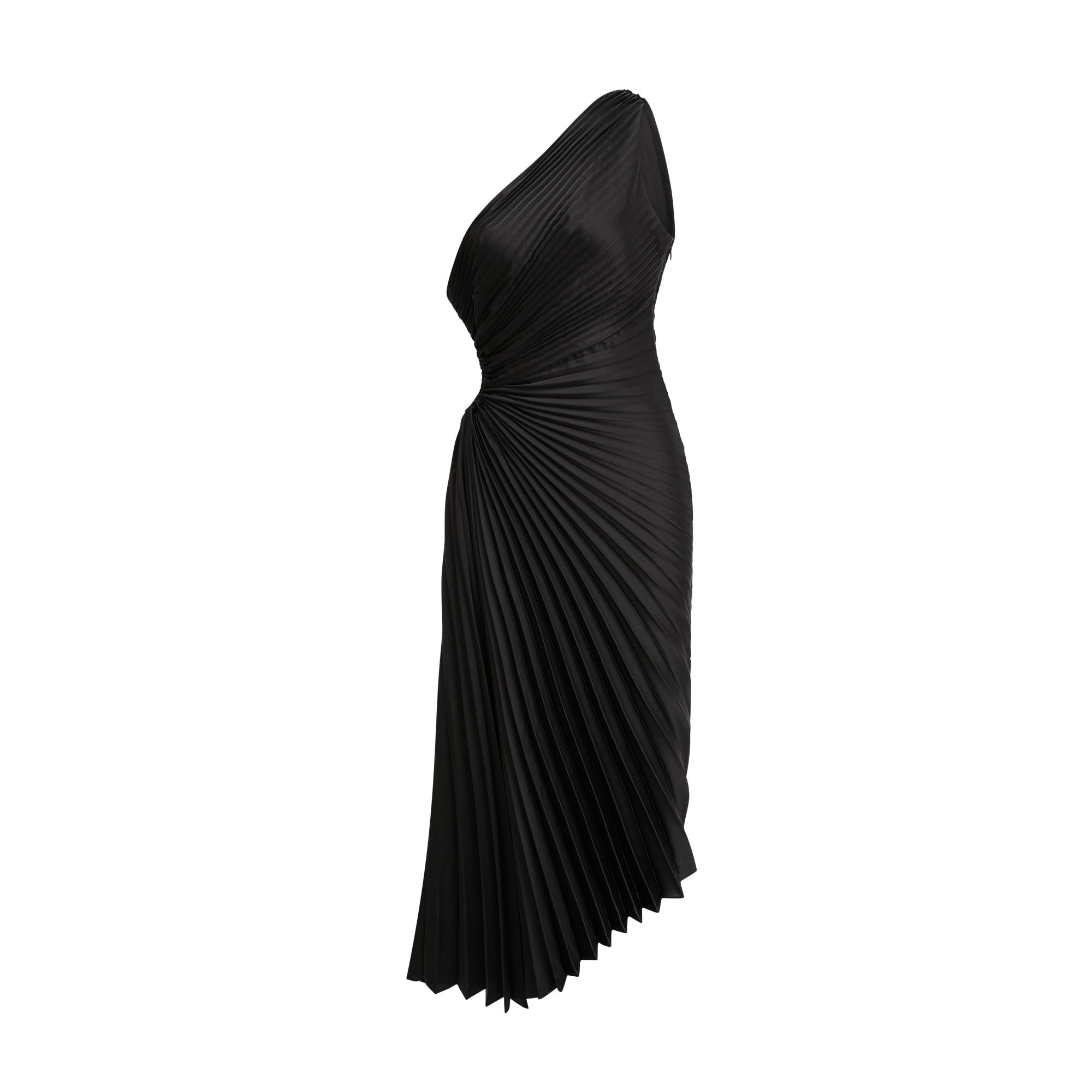 Sandrine fully-pleated asymmetric maxi dress