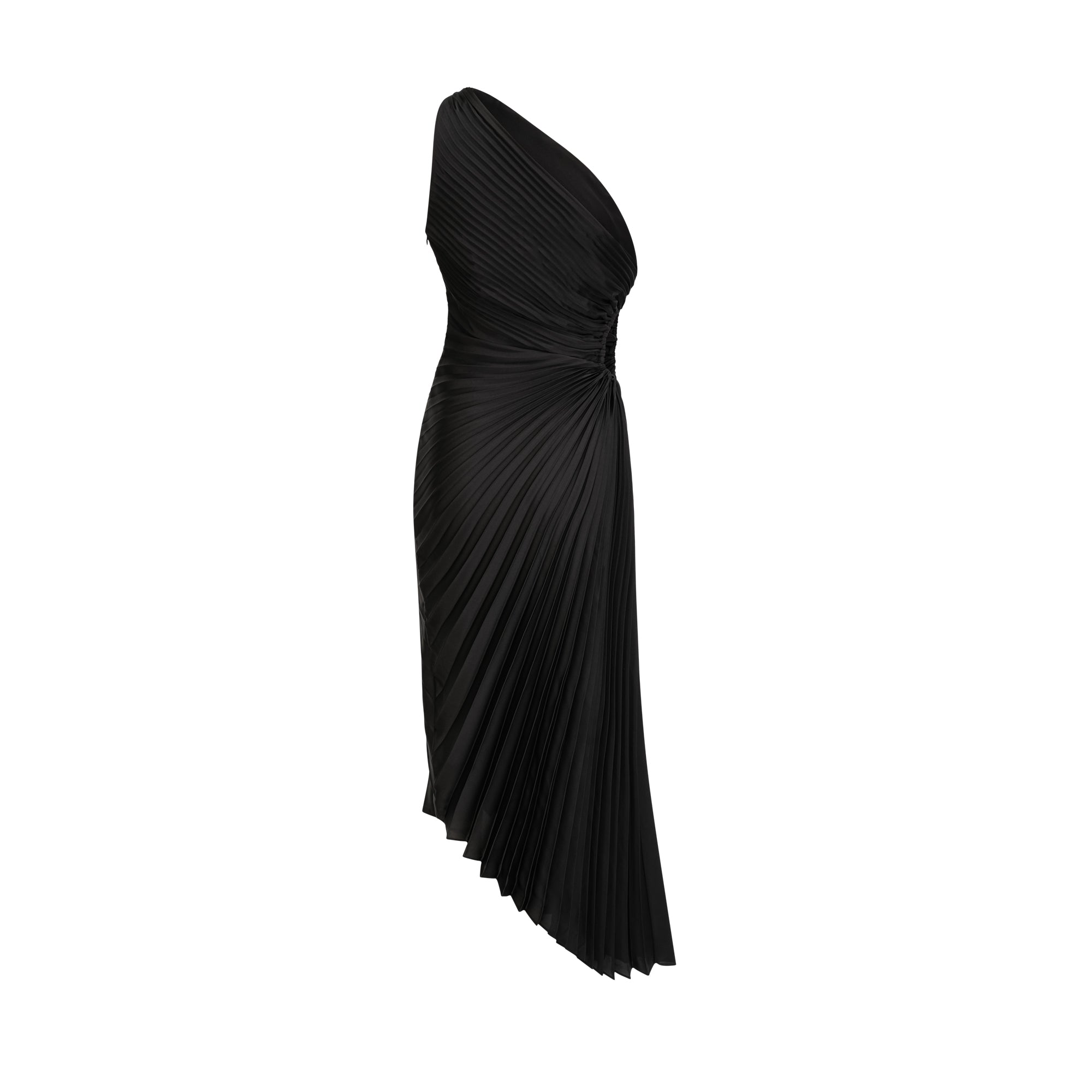Sandrine fully-pleated asymmetric maxi dress