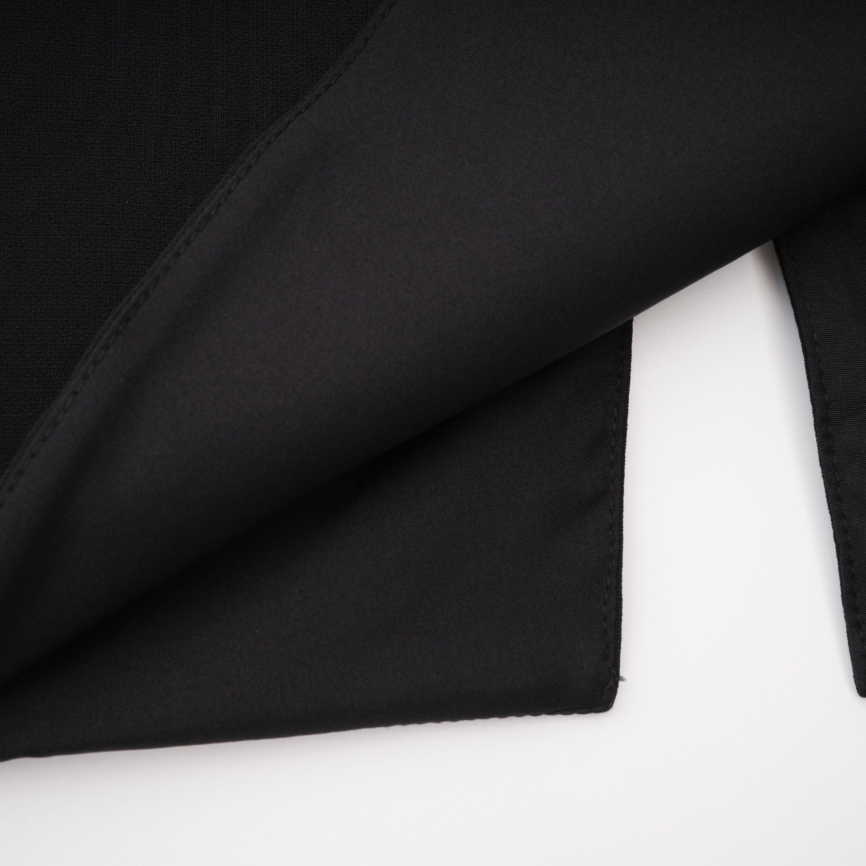 Shiva Black Structured Cape & Asymmetrical Skirt Set
