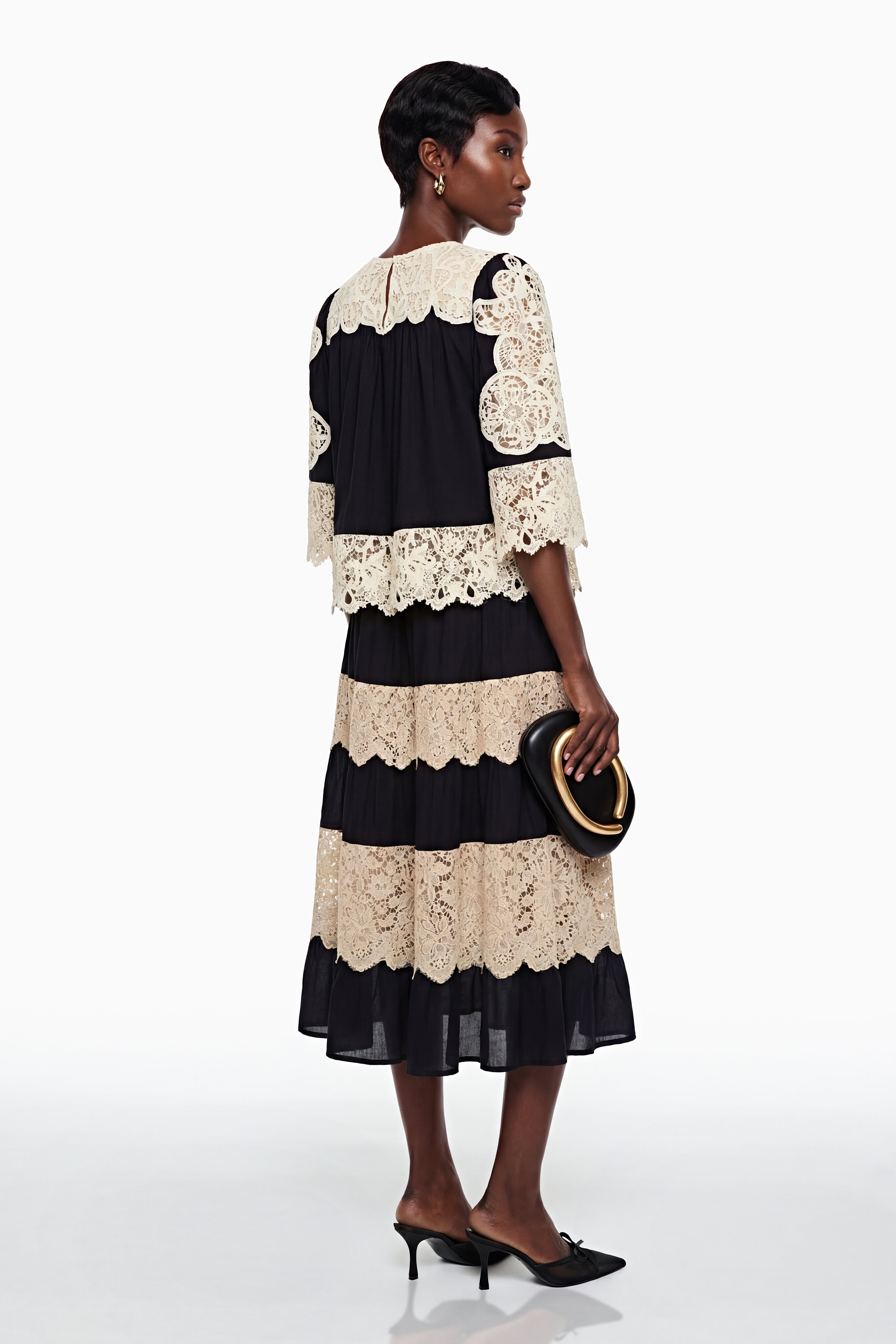 Stella Black Floral Lace Top