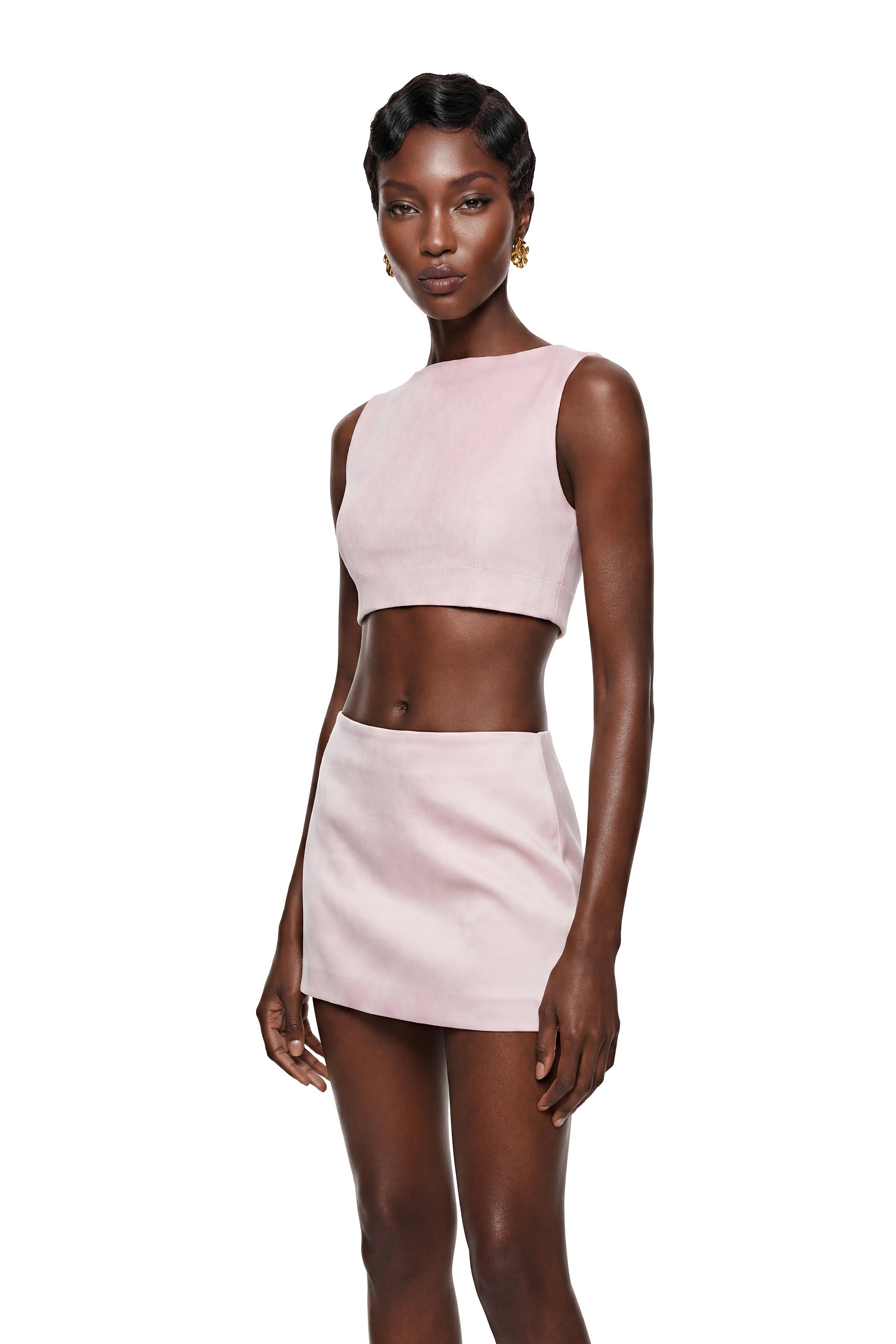 Tatiana Pink Satin Skirt