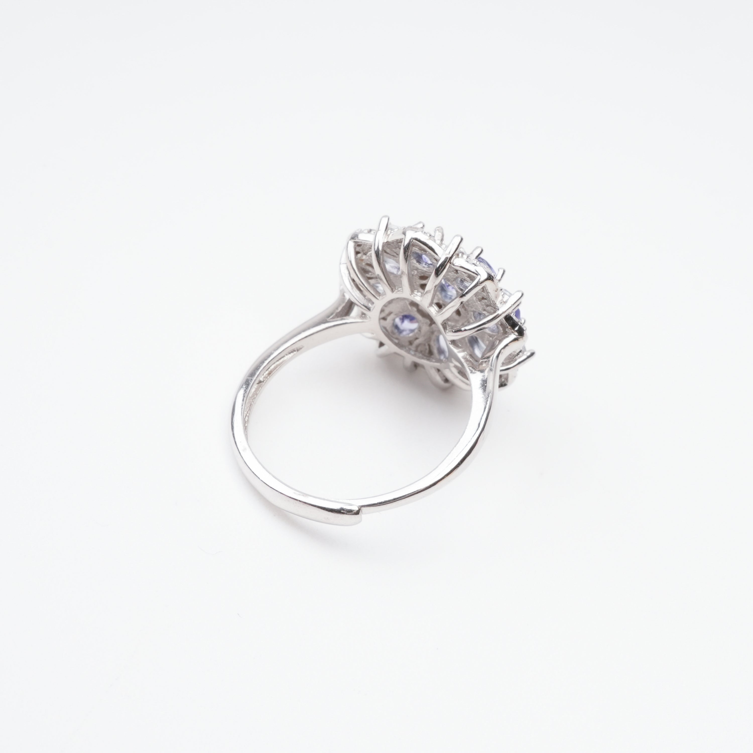 Tiphaine Lavender Tanzanite Cluster Sterling Silver Ring