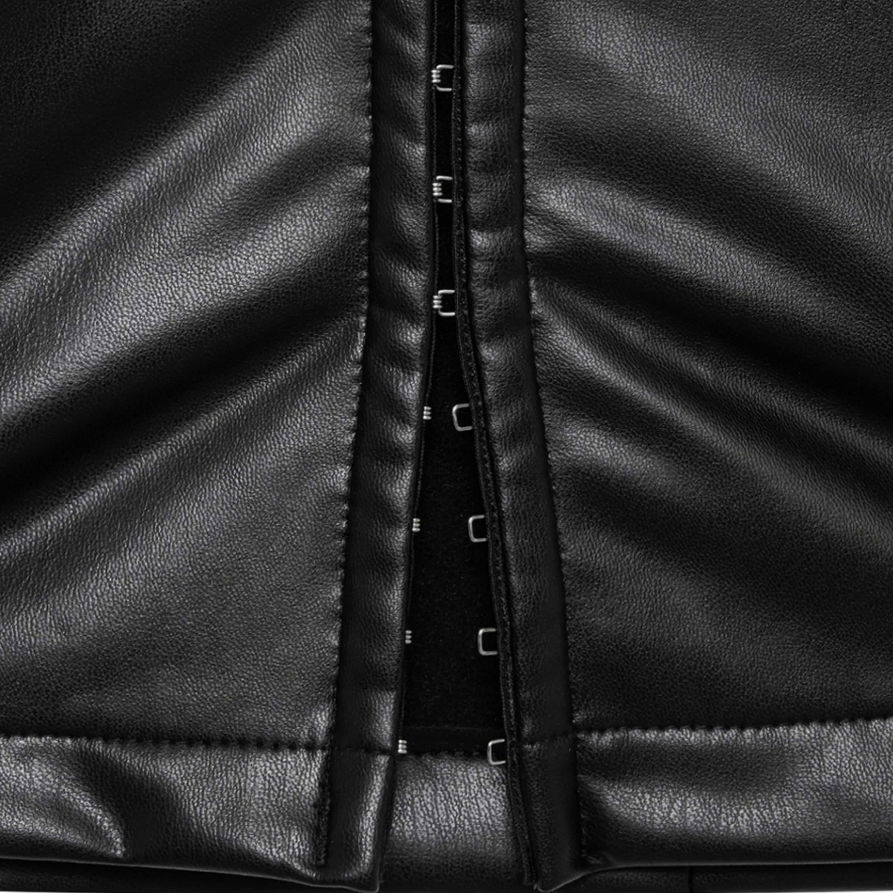 Trine Black Cut Out Leather Top