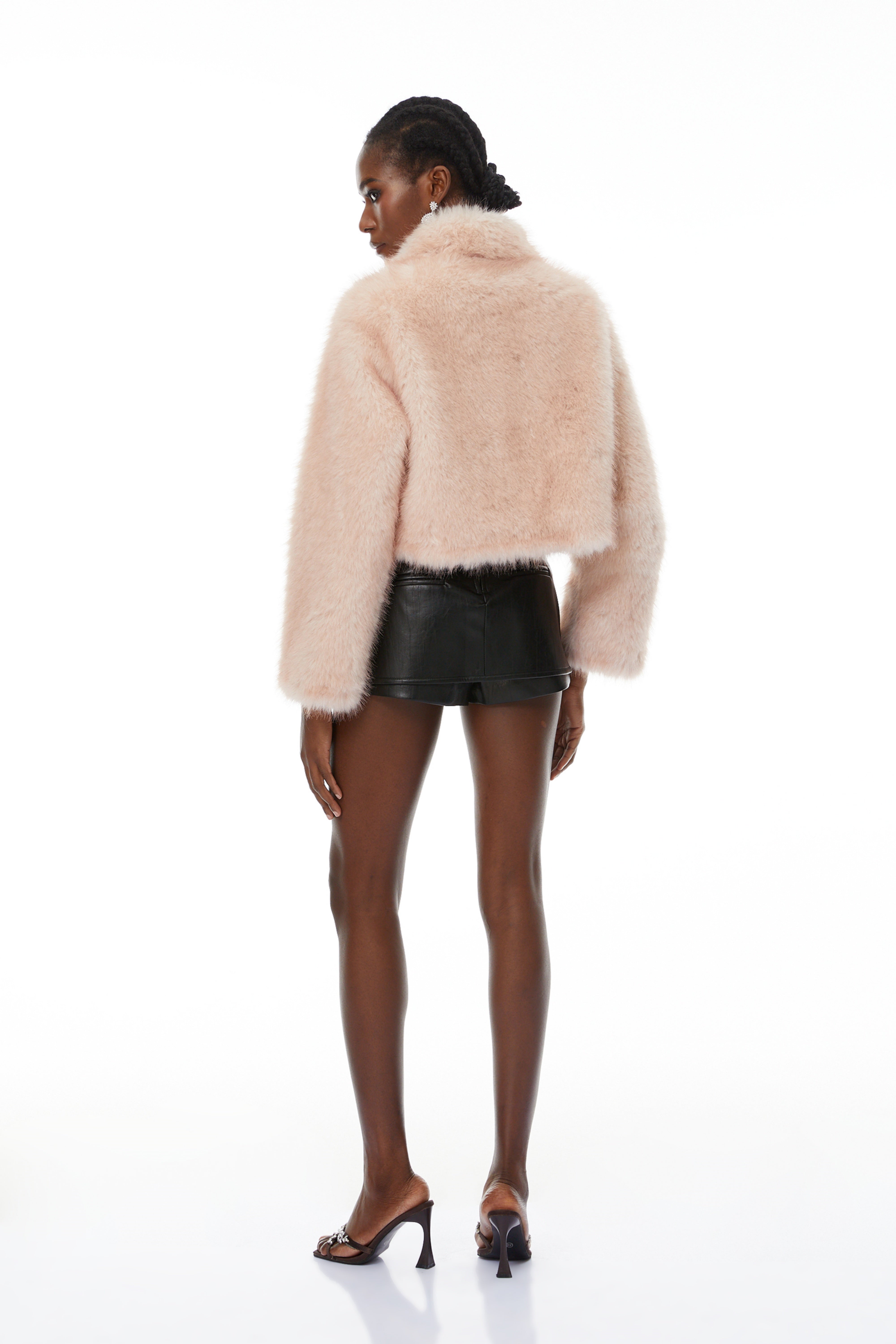 Veronica Pink Kurzer Pelzmantel