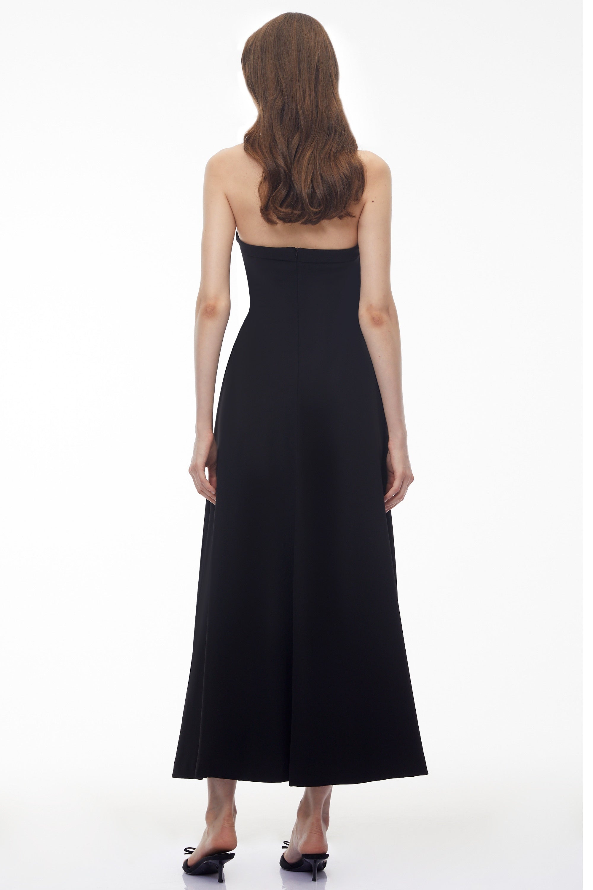 Robe longue à épaules dénudées Victoria à motifs colorés et nœud