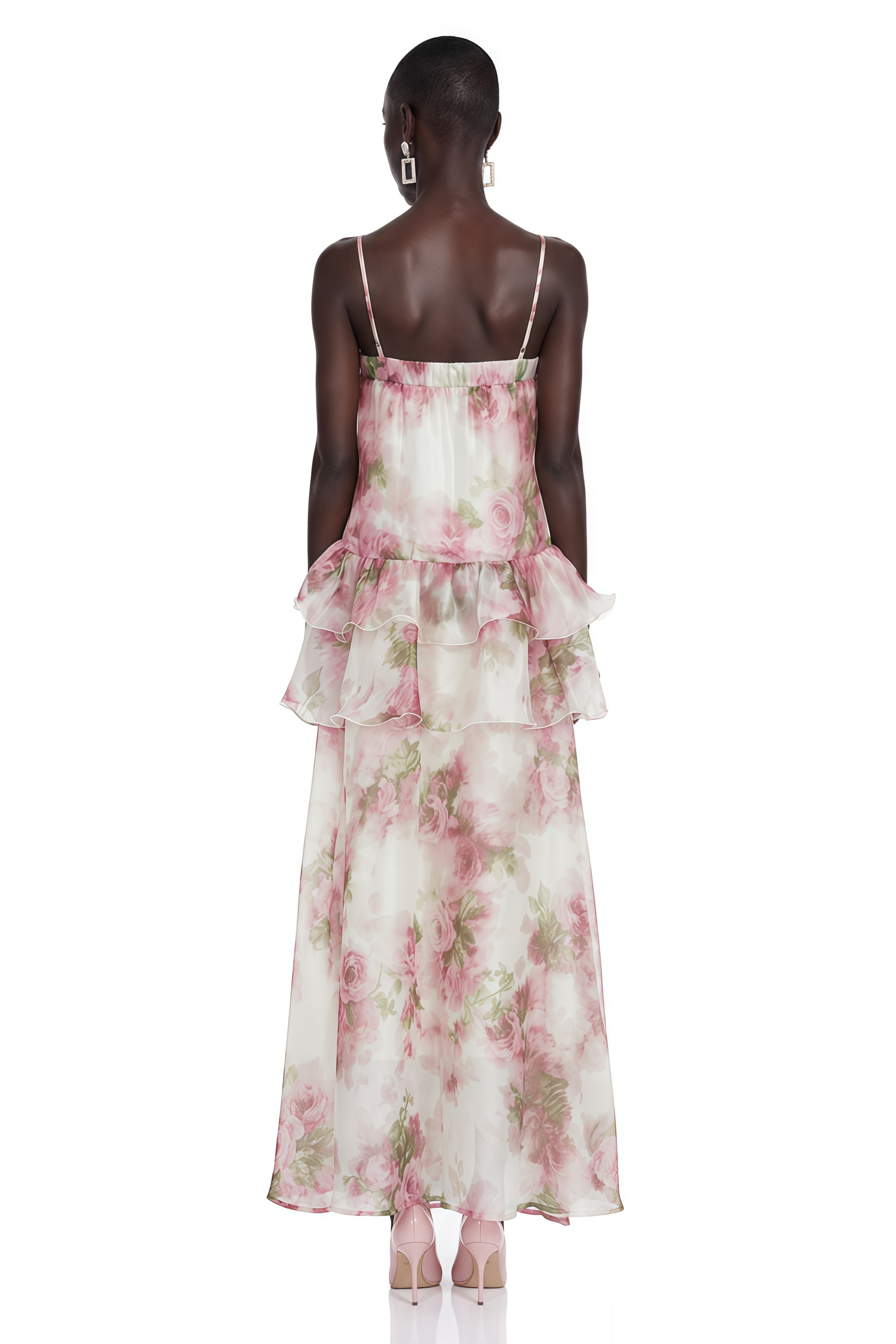 Willa Pink Floral Print Ruffled Top & Skirt Set