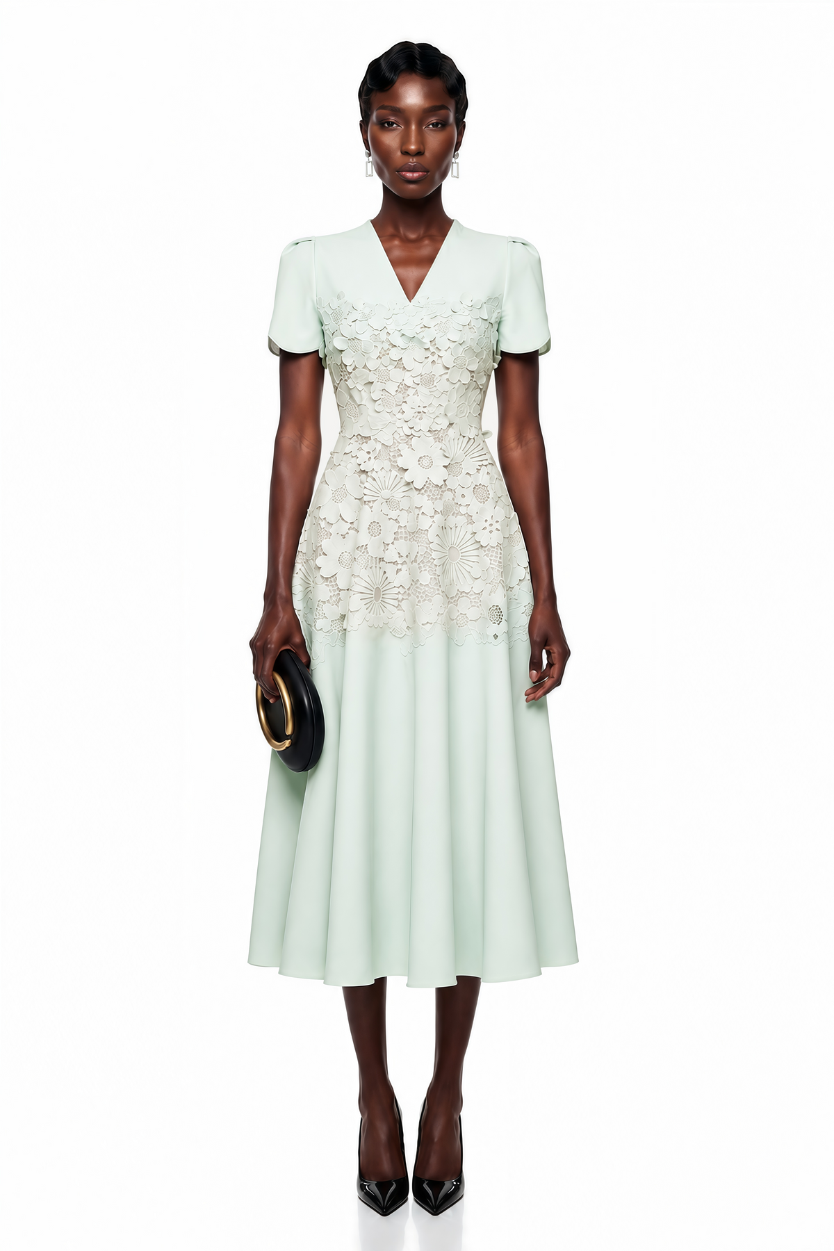 jackie o green dress Short Mint Lace Bridal Party Dress Mint Green Vintage Chiffon Formal D –  DaisyFormals-Bridesmaid and Formal Dresses in 59+ Colors main image 1
