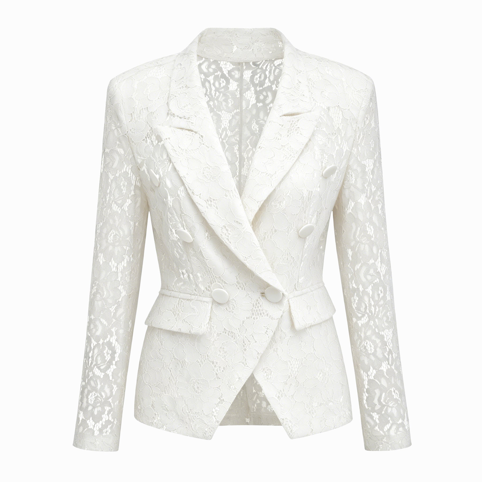 Zoé Sheer Lace Blazer & Trousers Matching Set