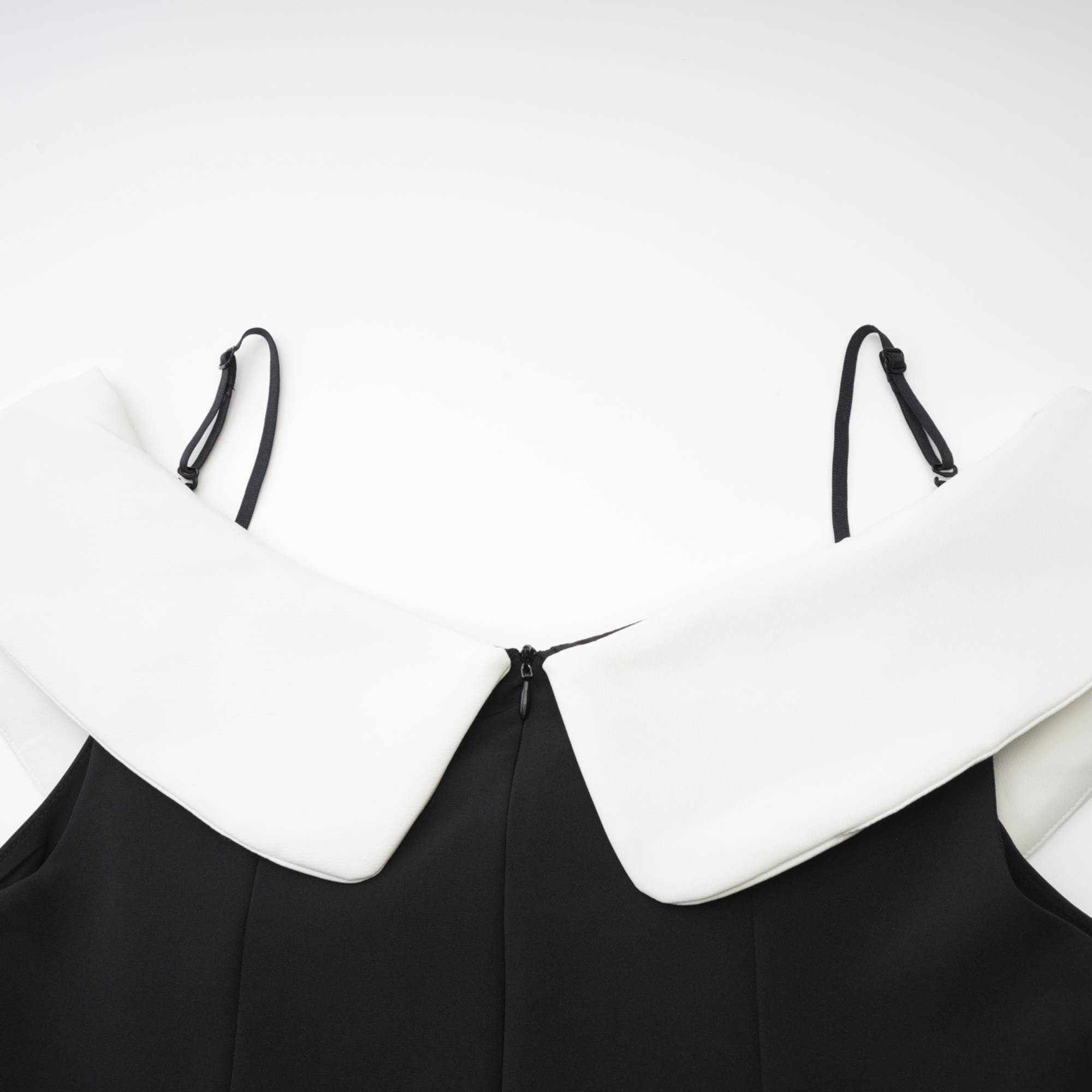 Deniece off-the-shoulder black mini dress