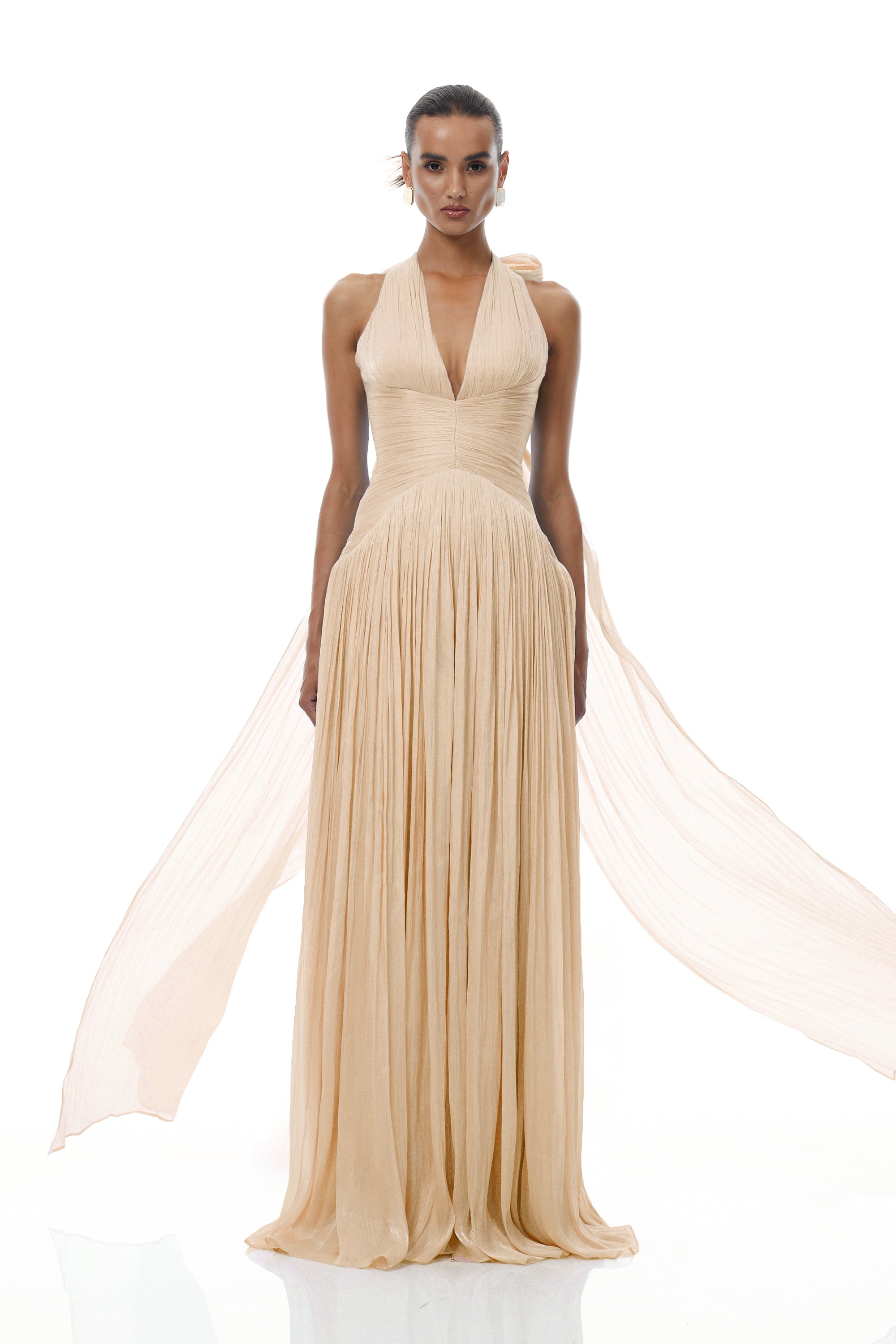 فستان ماكسي محايد لامع من Térébenthine