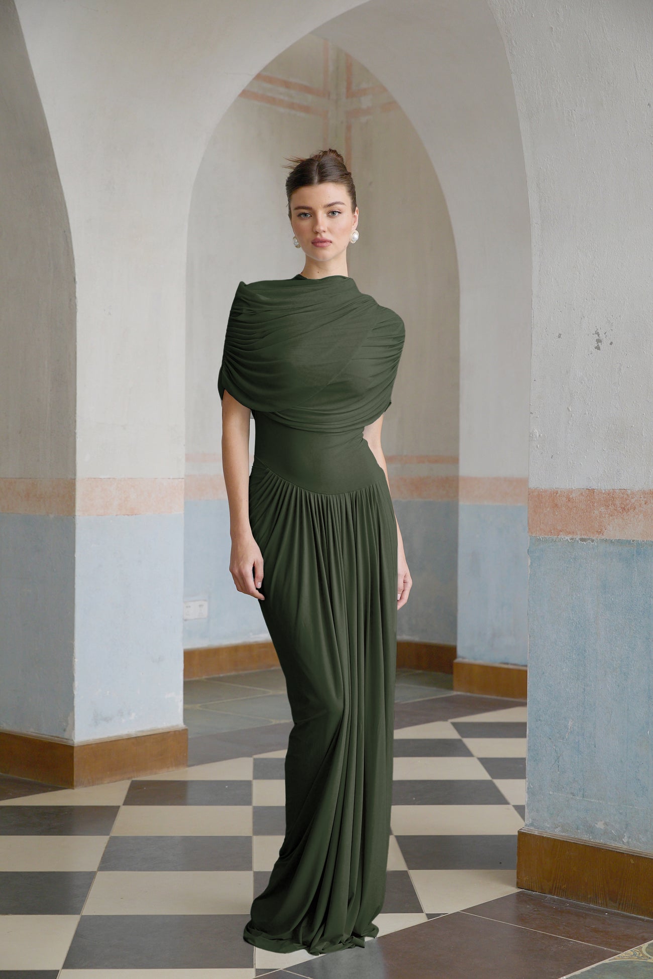 Kathy™ | Women’s Maxi Dress with Asymmetrical Cut and Floral Pattern main image 0