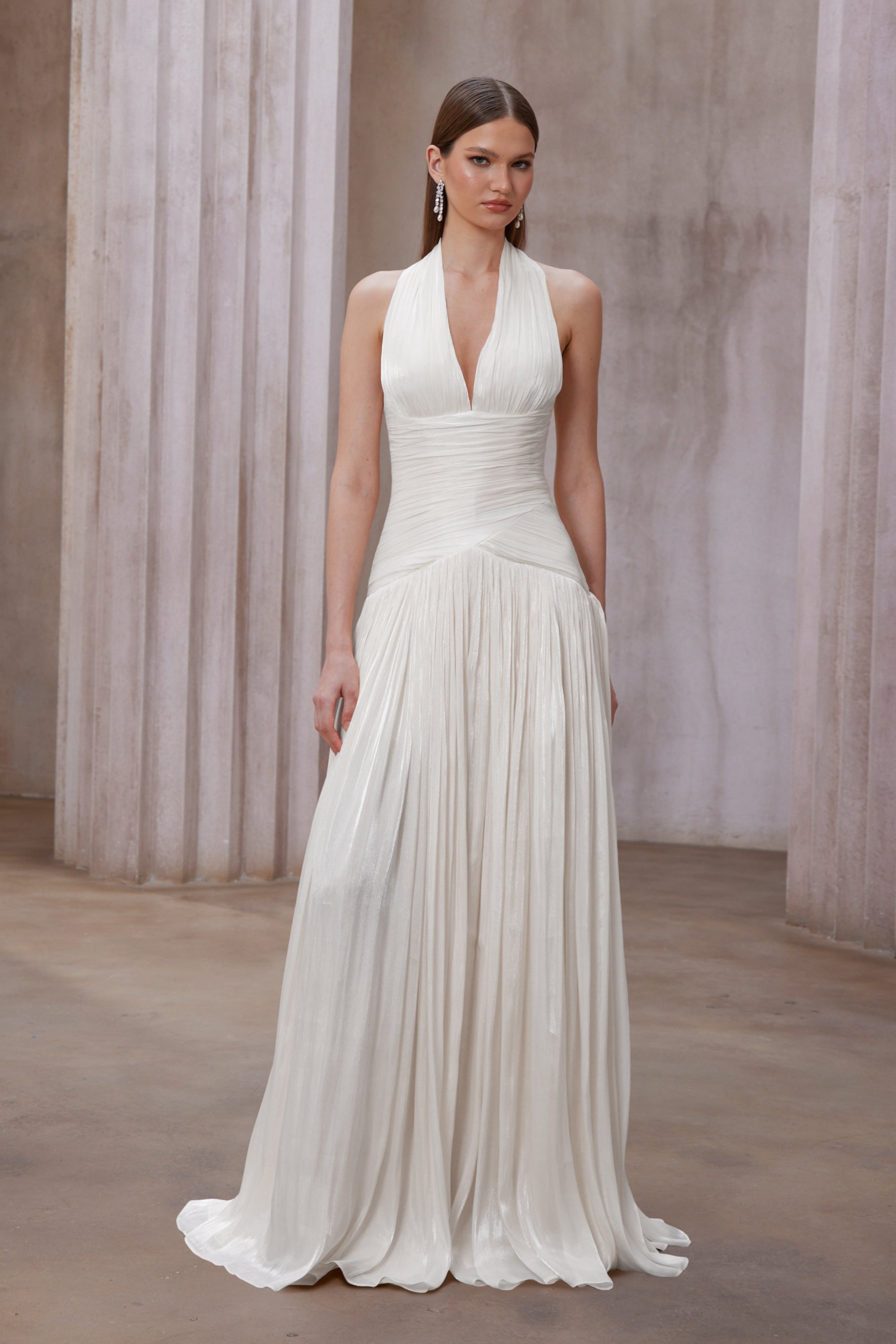 فستان ماكسي مكسّر من يوراني