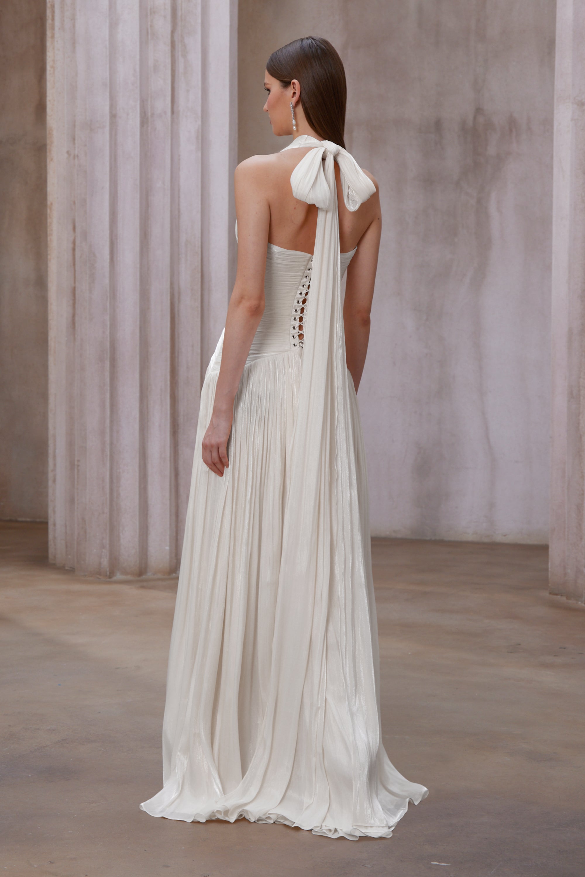 فستان ماكسي مكسّر من يوراني