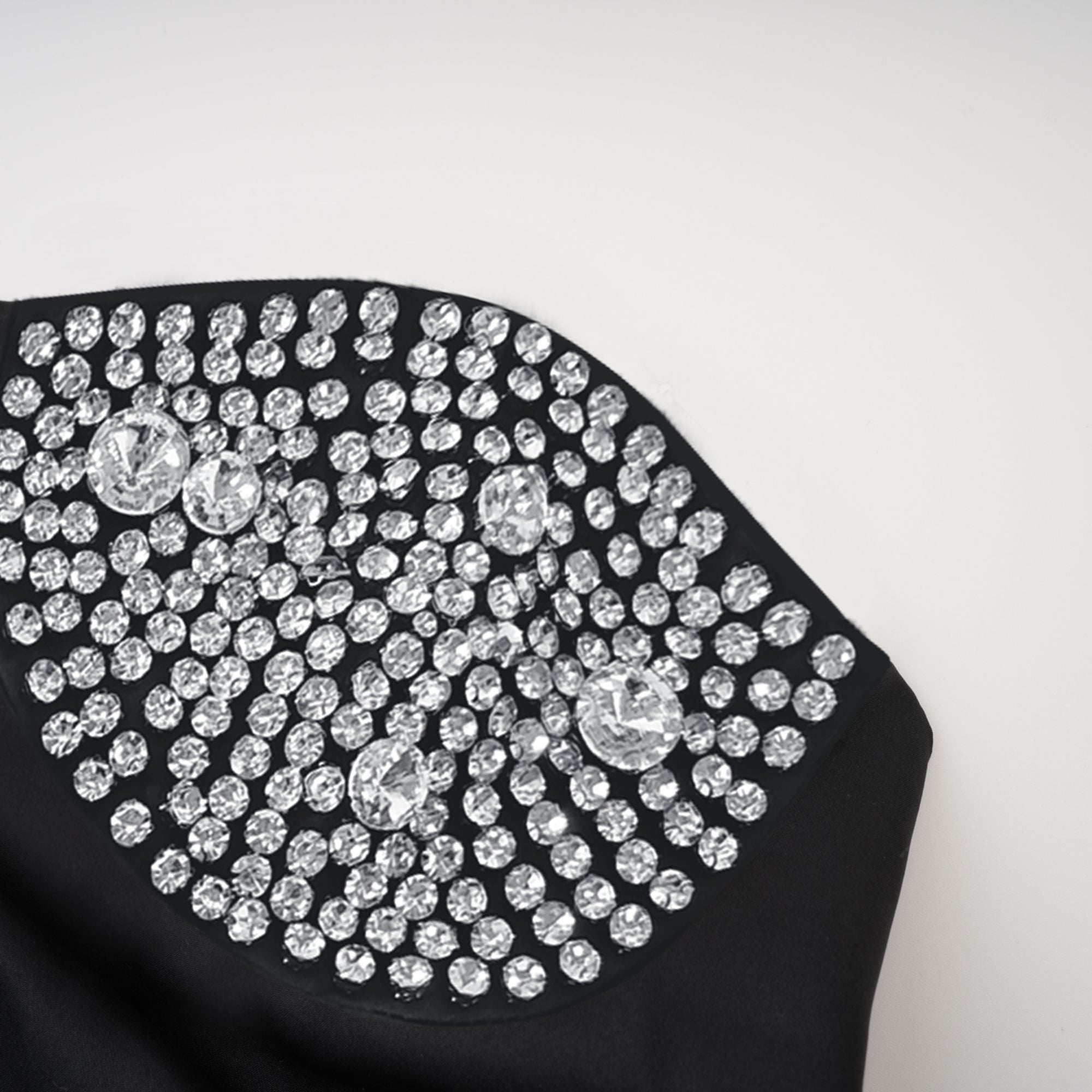 Emmeline crystal-embellished mini dress in Black