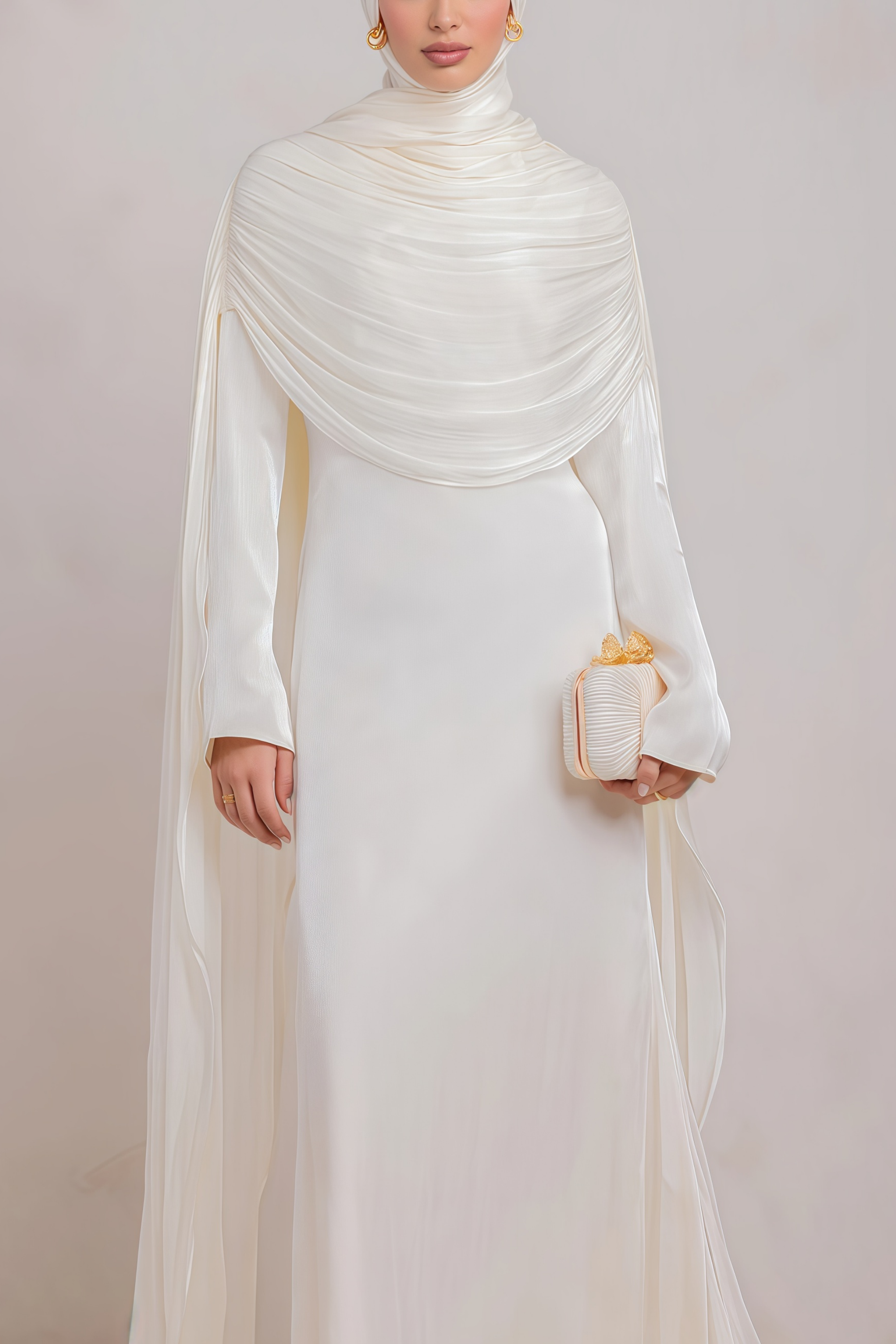 Winifred Weißes, transparentes Neckholder-Maxikleid