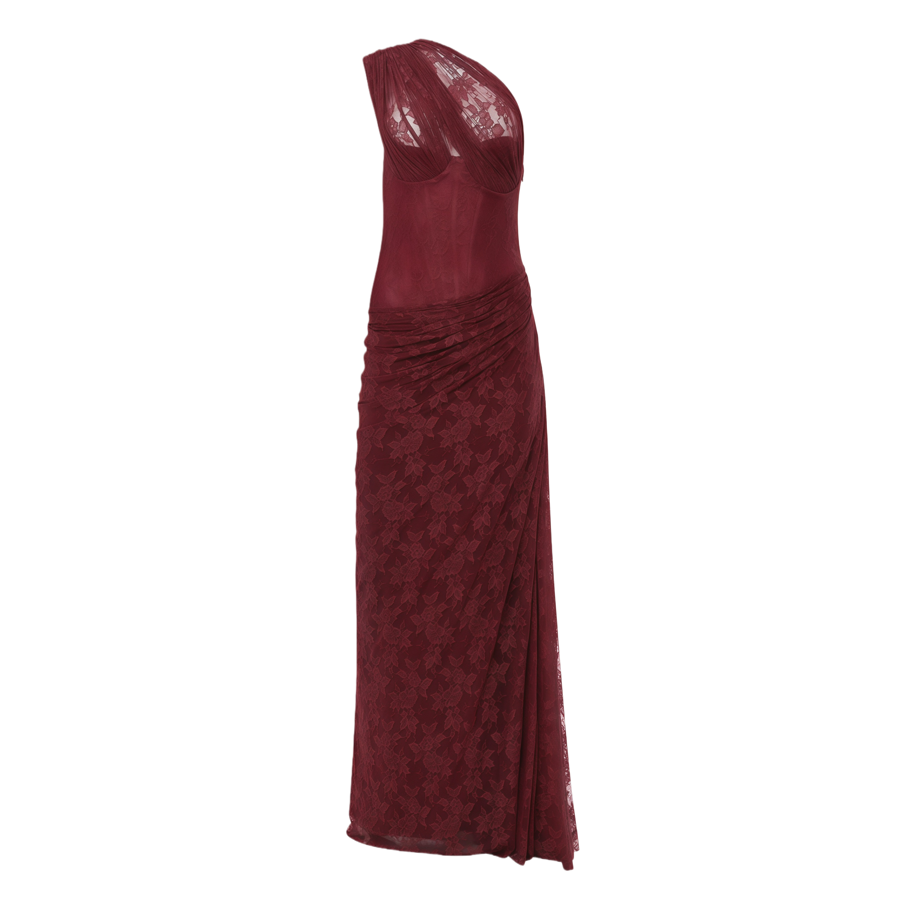 فستان ستيفانيا روبي ماكسي من الدانتيل المزهر