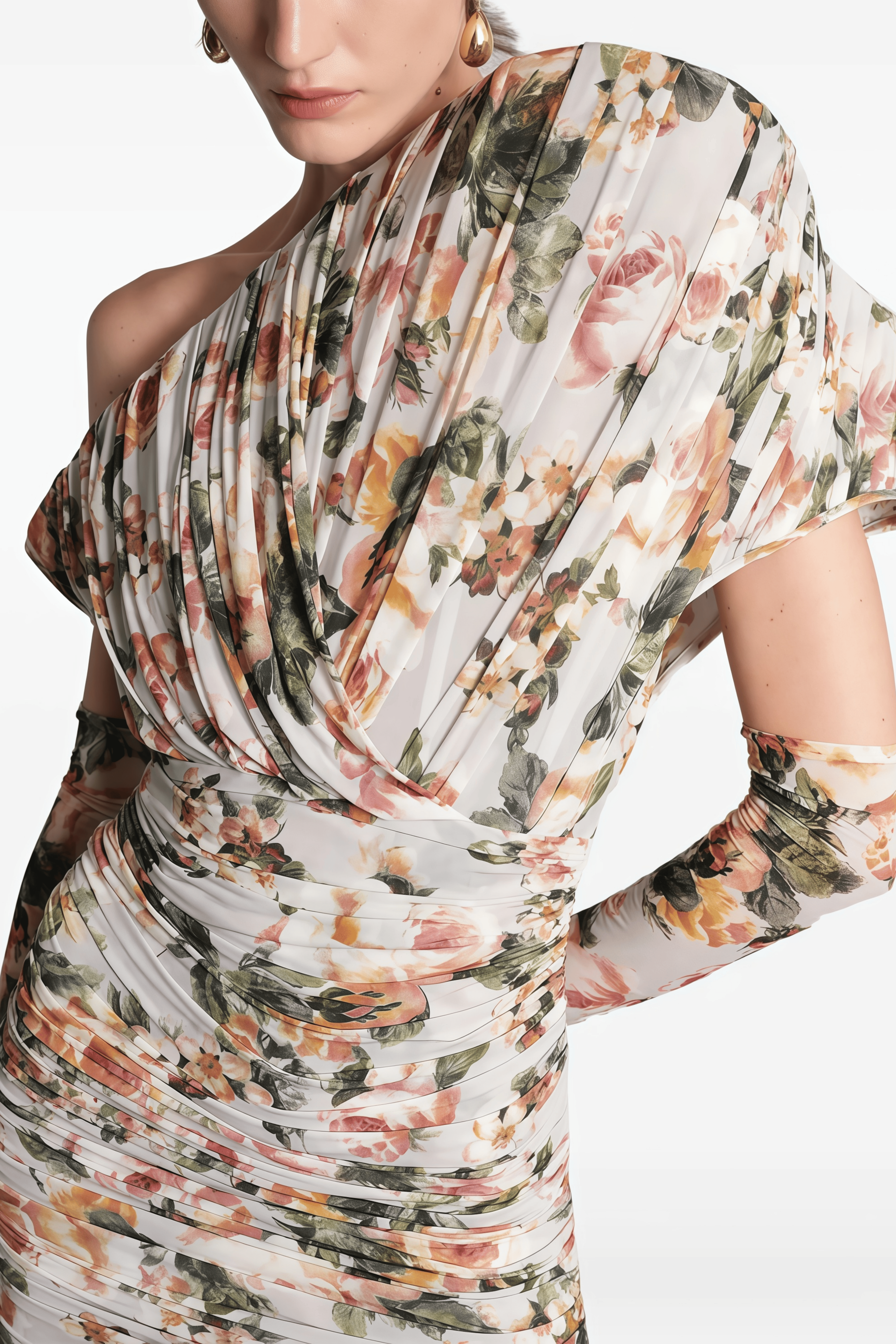 Felicia Grey asymmetrisches Minikleid mit Blumenmuster