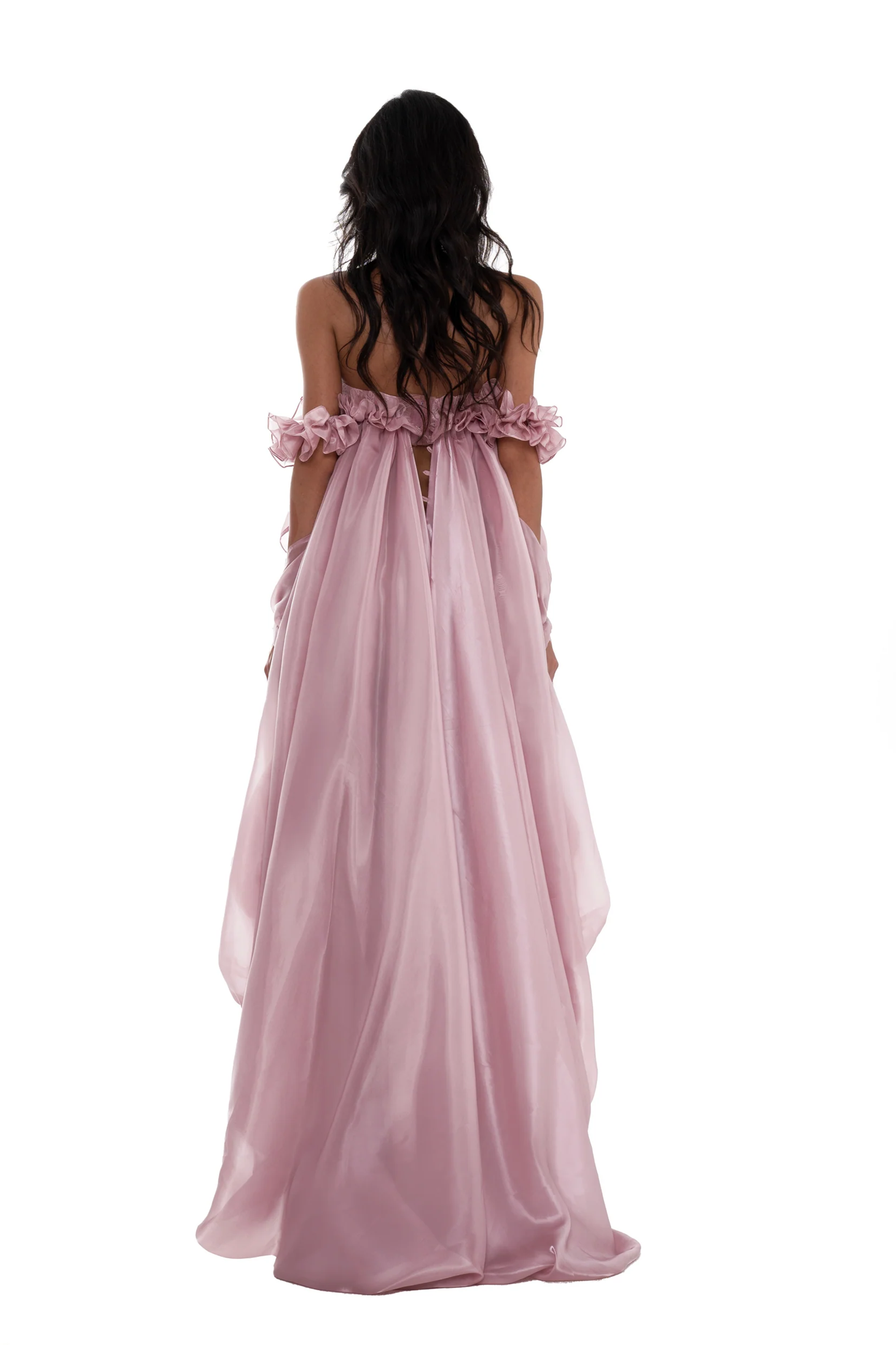 Brooklyn Pink Glossy Bubble Hem Mini Dress