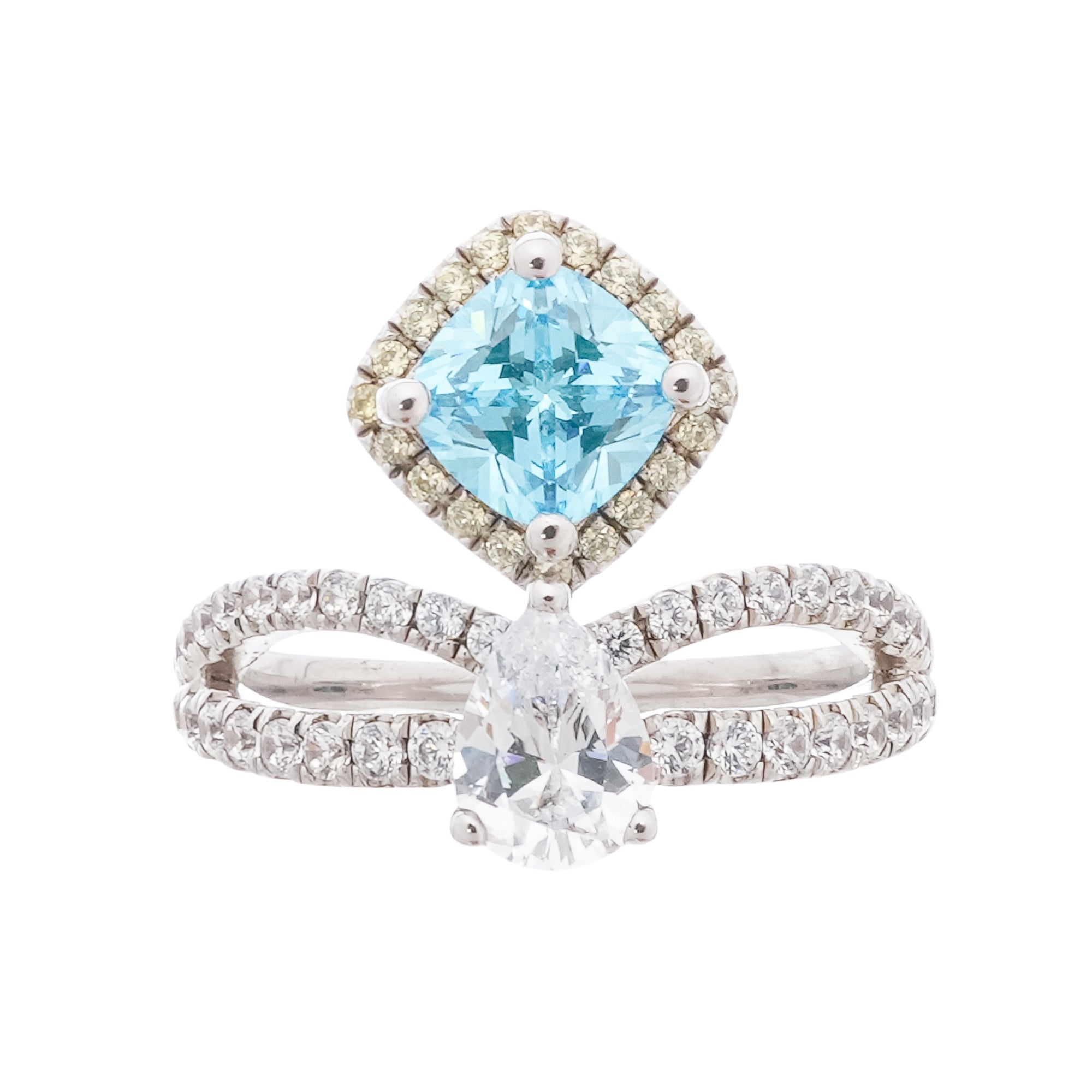 Eloïse – Sterlingsilberring mit blauem Kristall