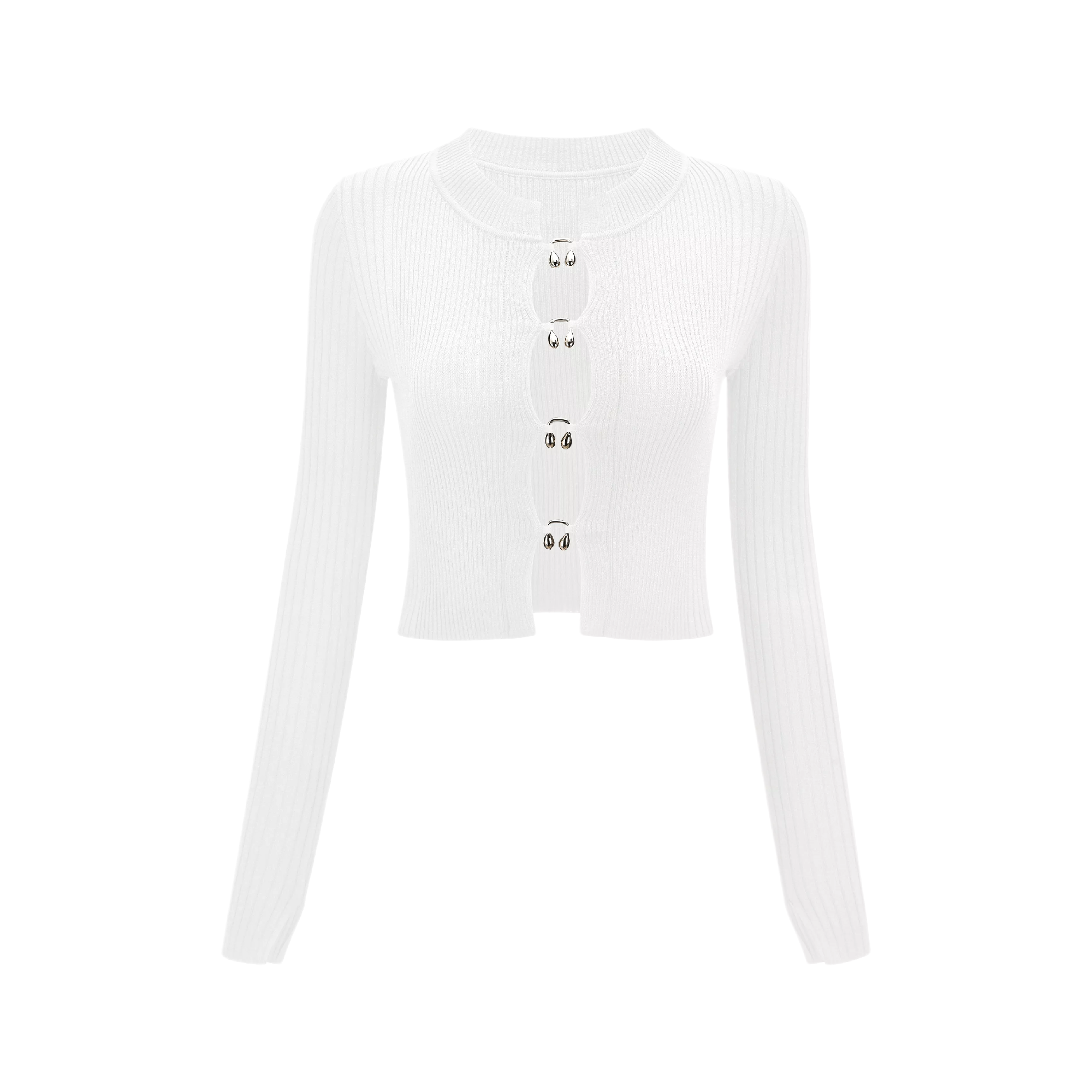 Love to Hate Me-note knitted cropped cardigan