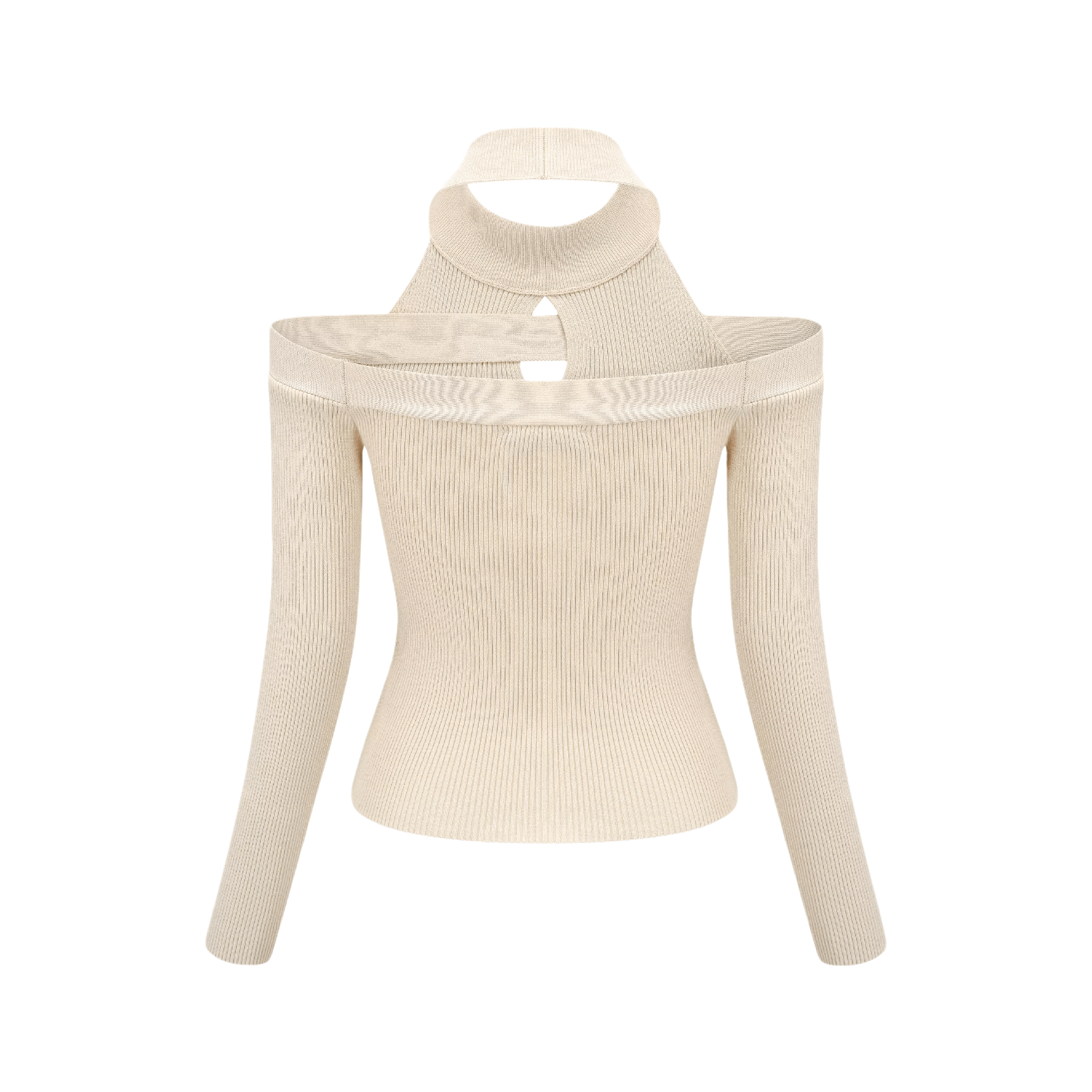 Aladdin-rollneck cut-out knitted top - itsy, it‘z different