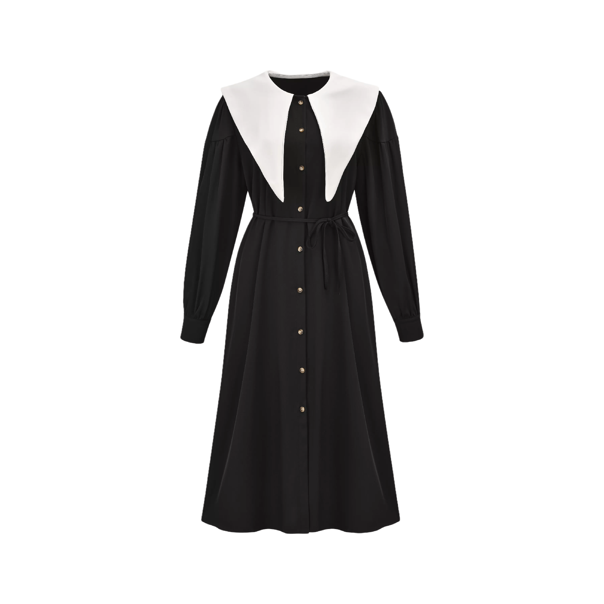 All About Eve-contrast spread collar dress - itsy, it‘z different