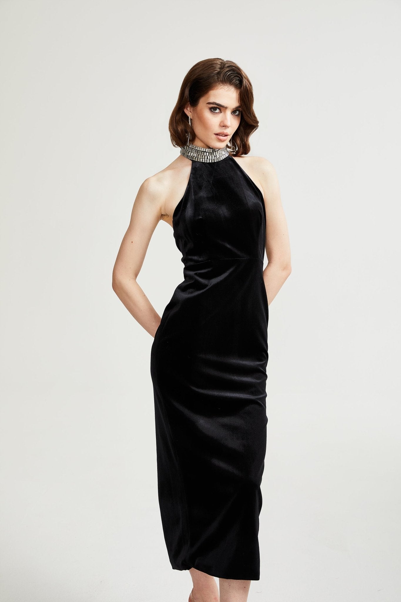 Caisa embellished turtle-neck black dress - Miss Rosier - Women's Online Boutique