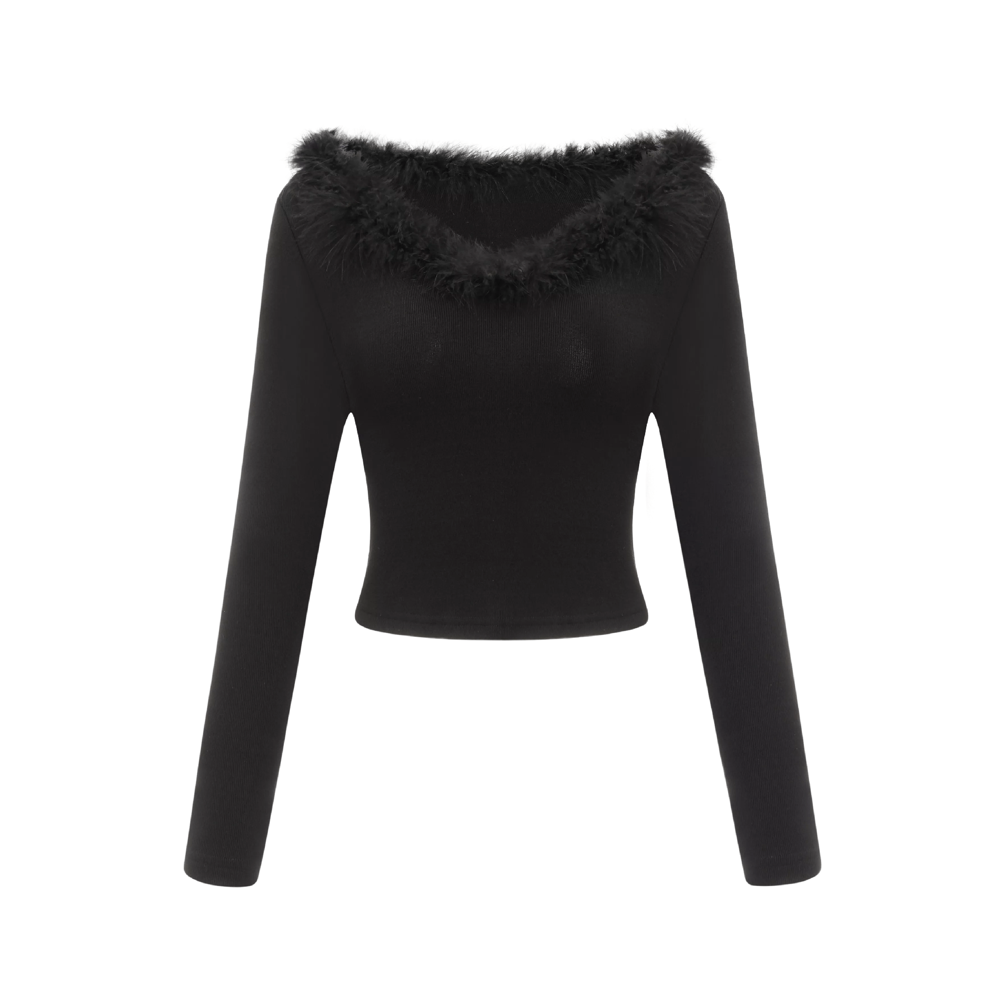 Cheap Thrills-textured furry-knit off-shoulder jumper - itsy, it‘s different