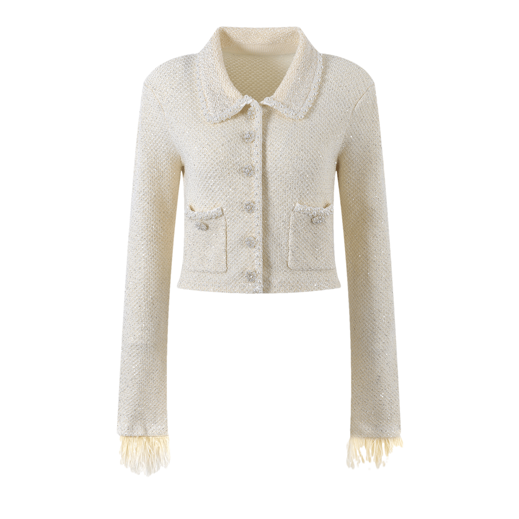 Eléonore white cropped jacket - Miss Rosier - Women's Online Boutique