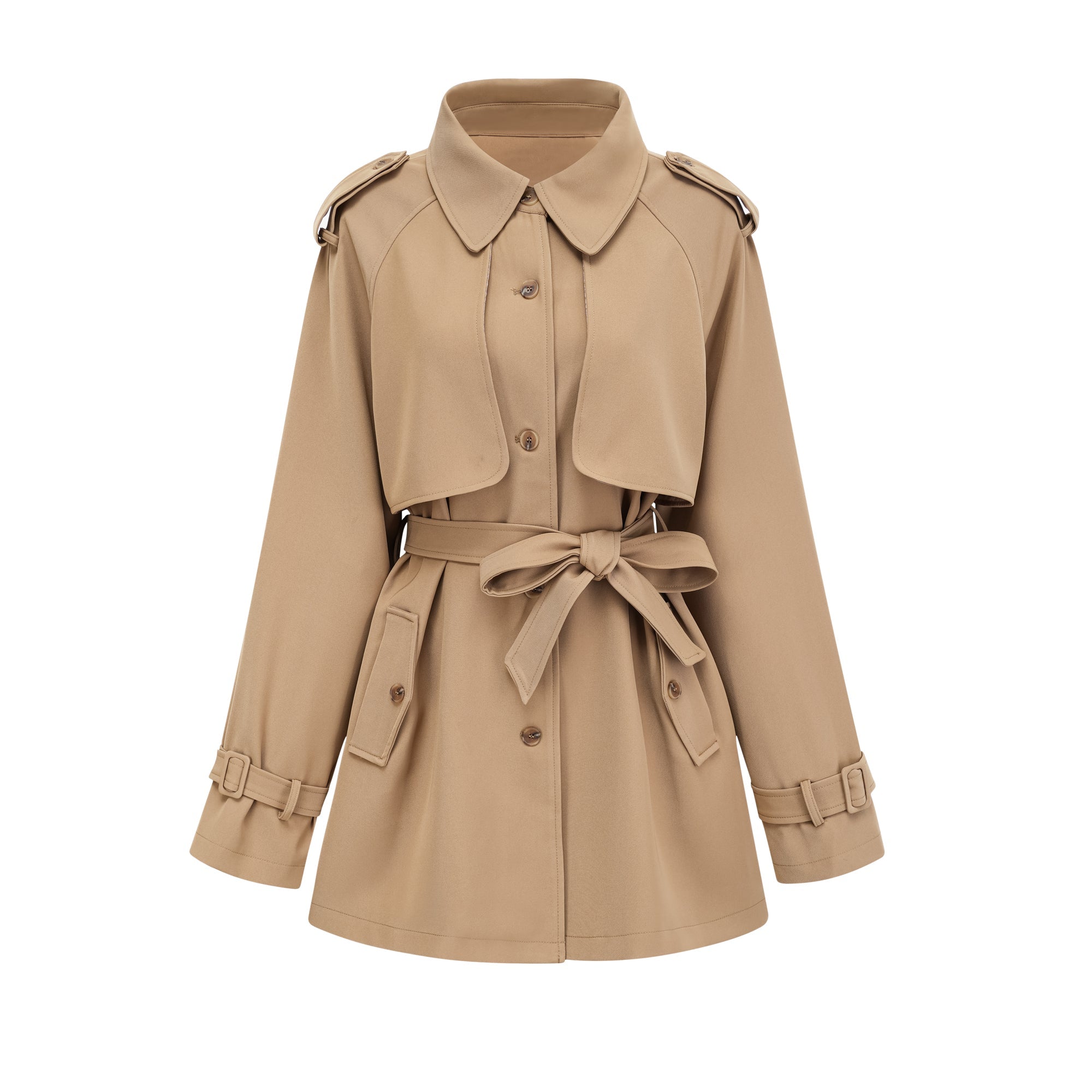 Émilie brown single-breasted trench coat - Miss Rosier - Women's Online Boutique