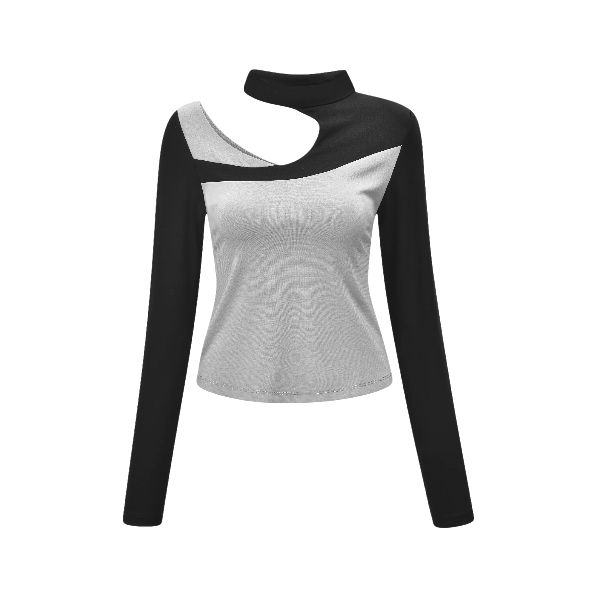 Energetic-rollneck shoulder cut-out shirt - itsy, it‘z different