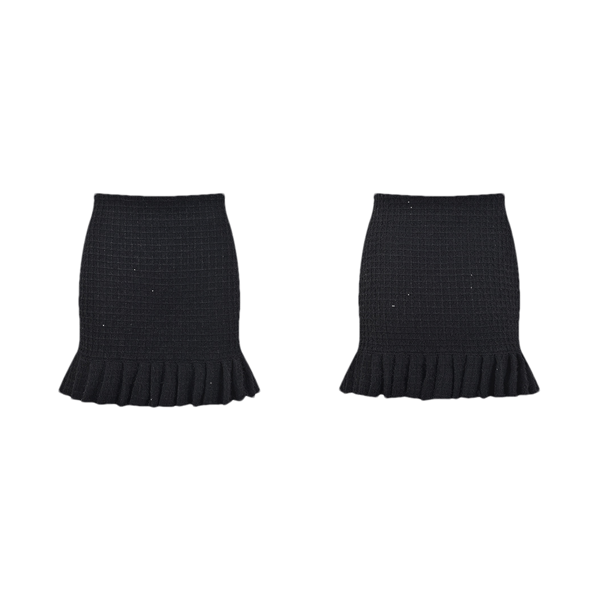 Fatoumata black waffle-knit jacket & skirt matching set - Miss Rosier - Women's Online Boutique