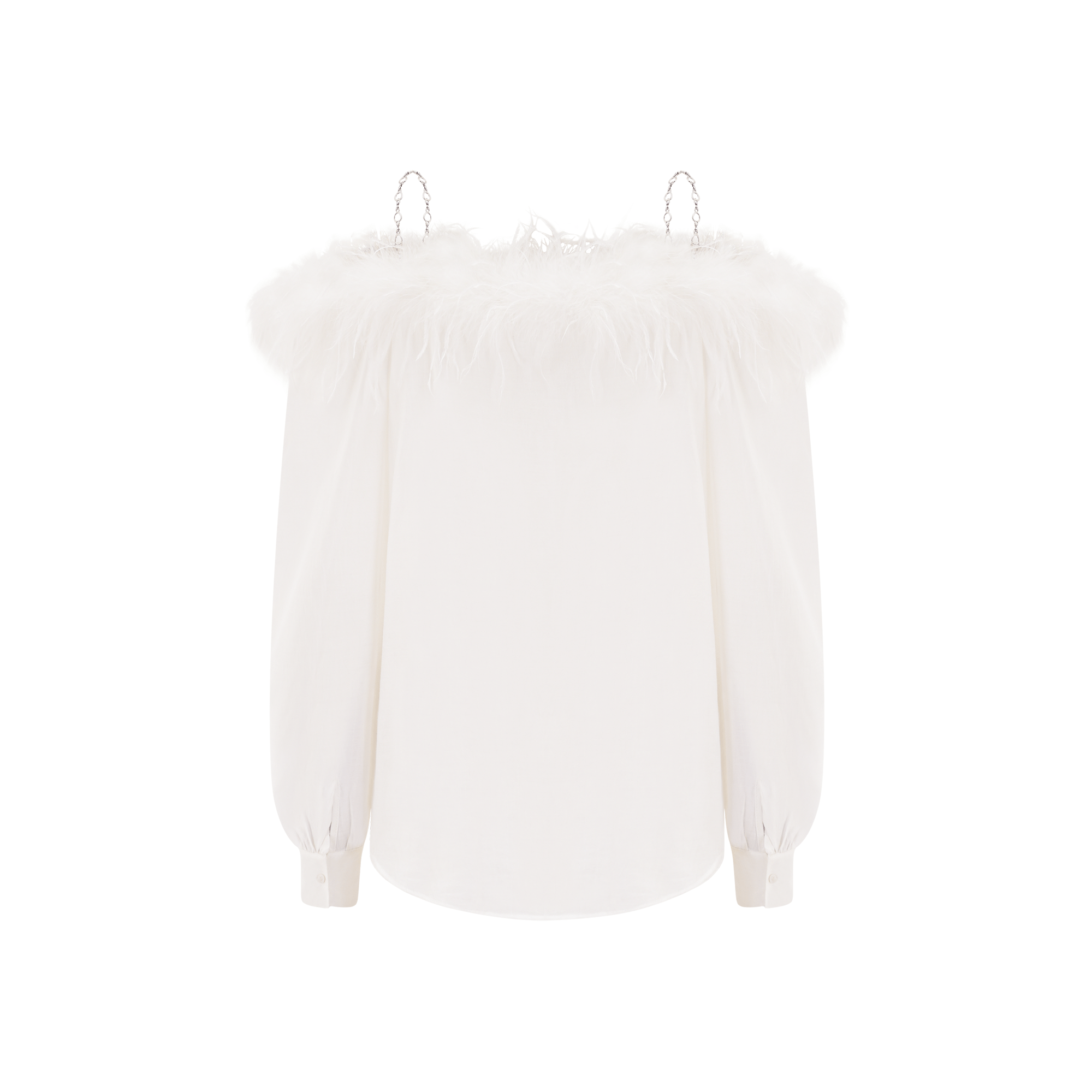 Jineva feather-embellished shirt - Miss Rosier - Women's Online Boutique